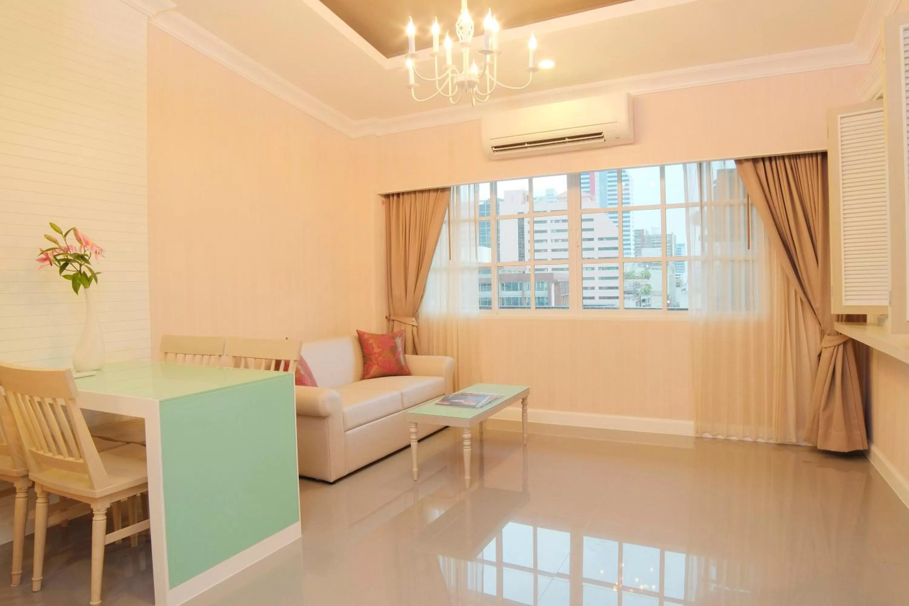 Living room in The Raya Surawong Bangkok