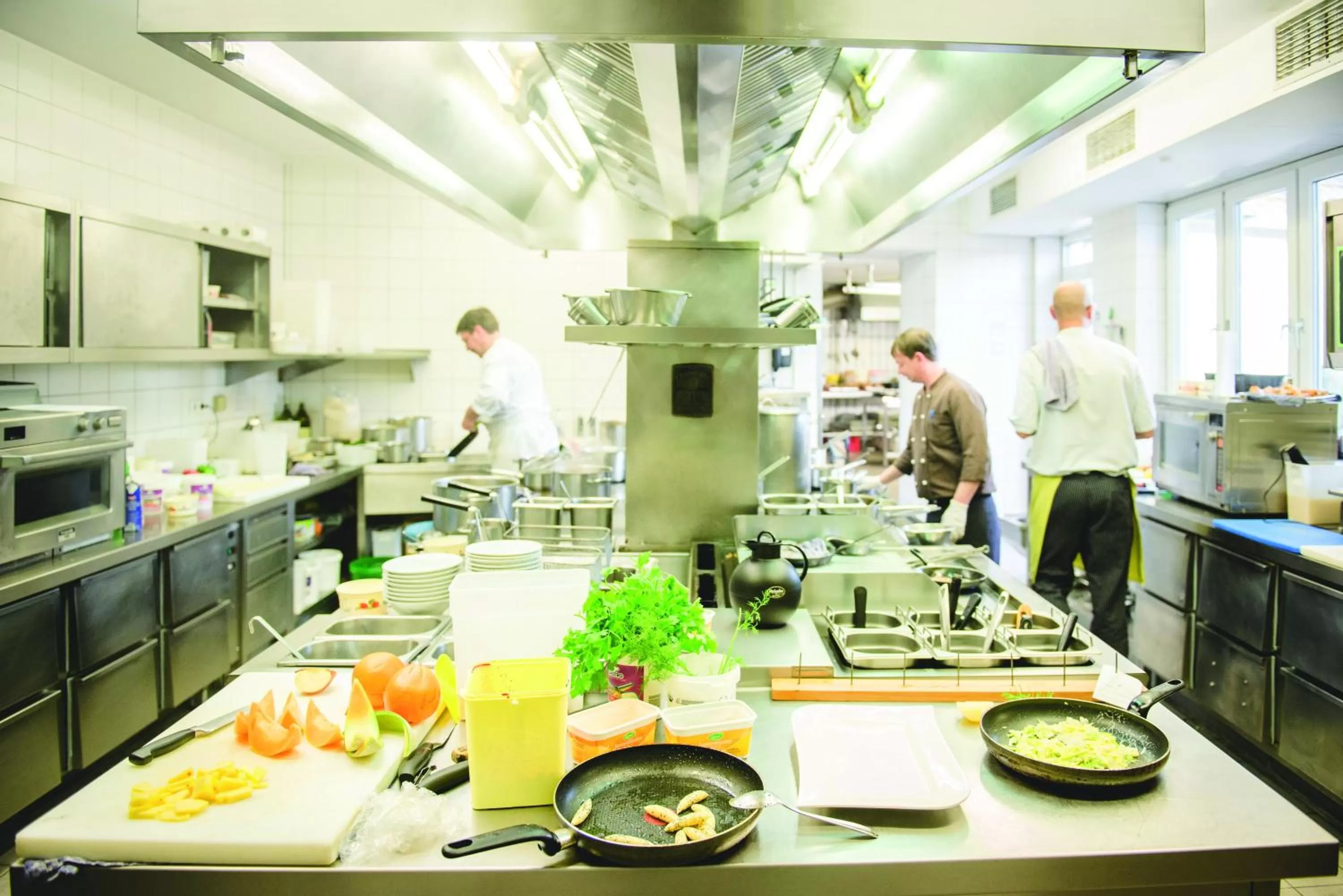 Kitchen or kitchenette in Hotel & Restaurant Zum Vater Rhein