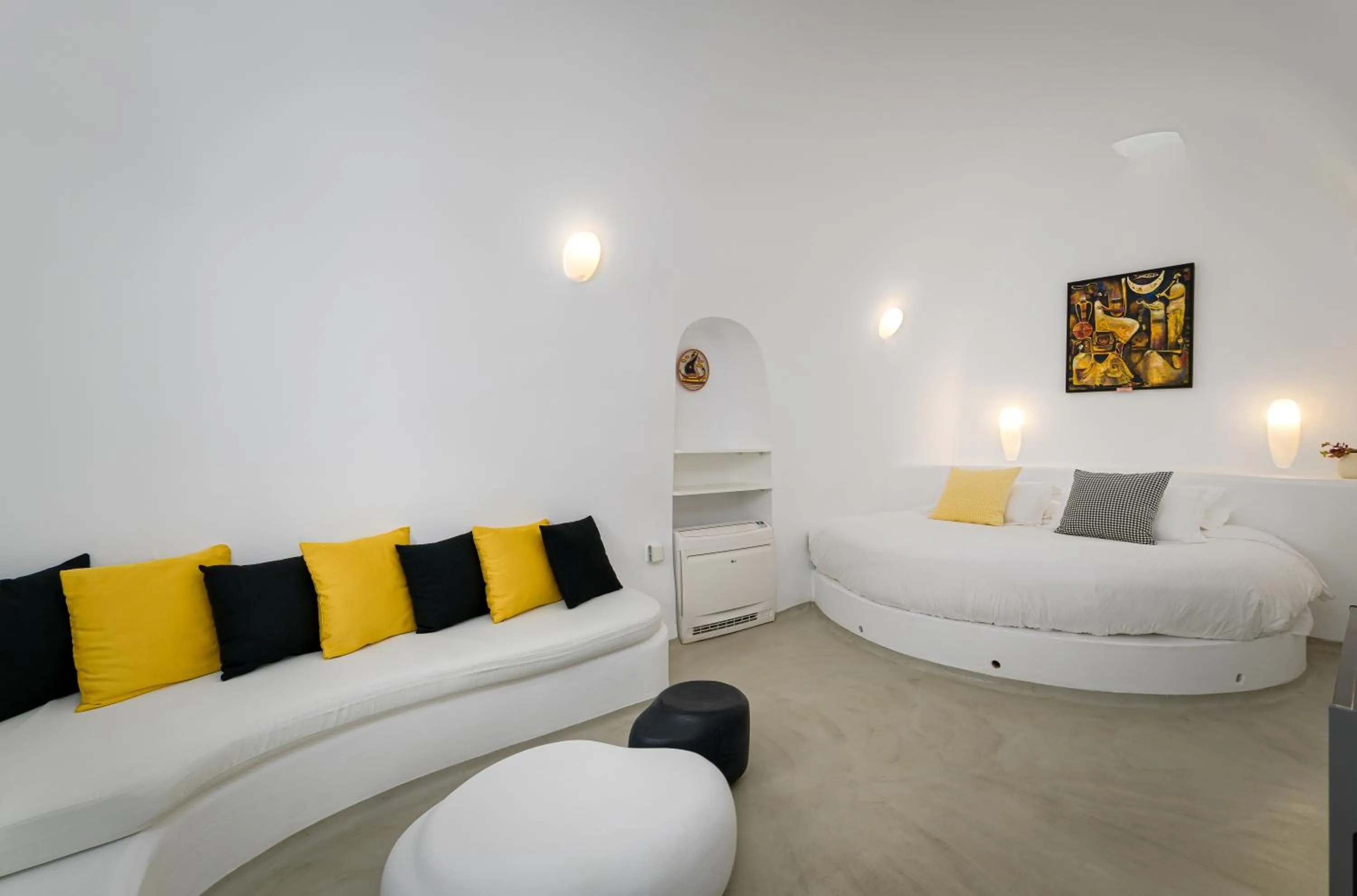 Living room, Bed in Trieris Villa & Suites