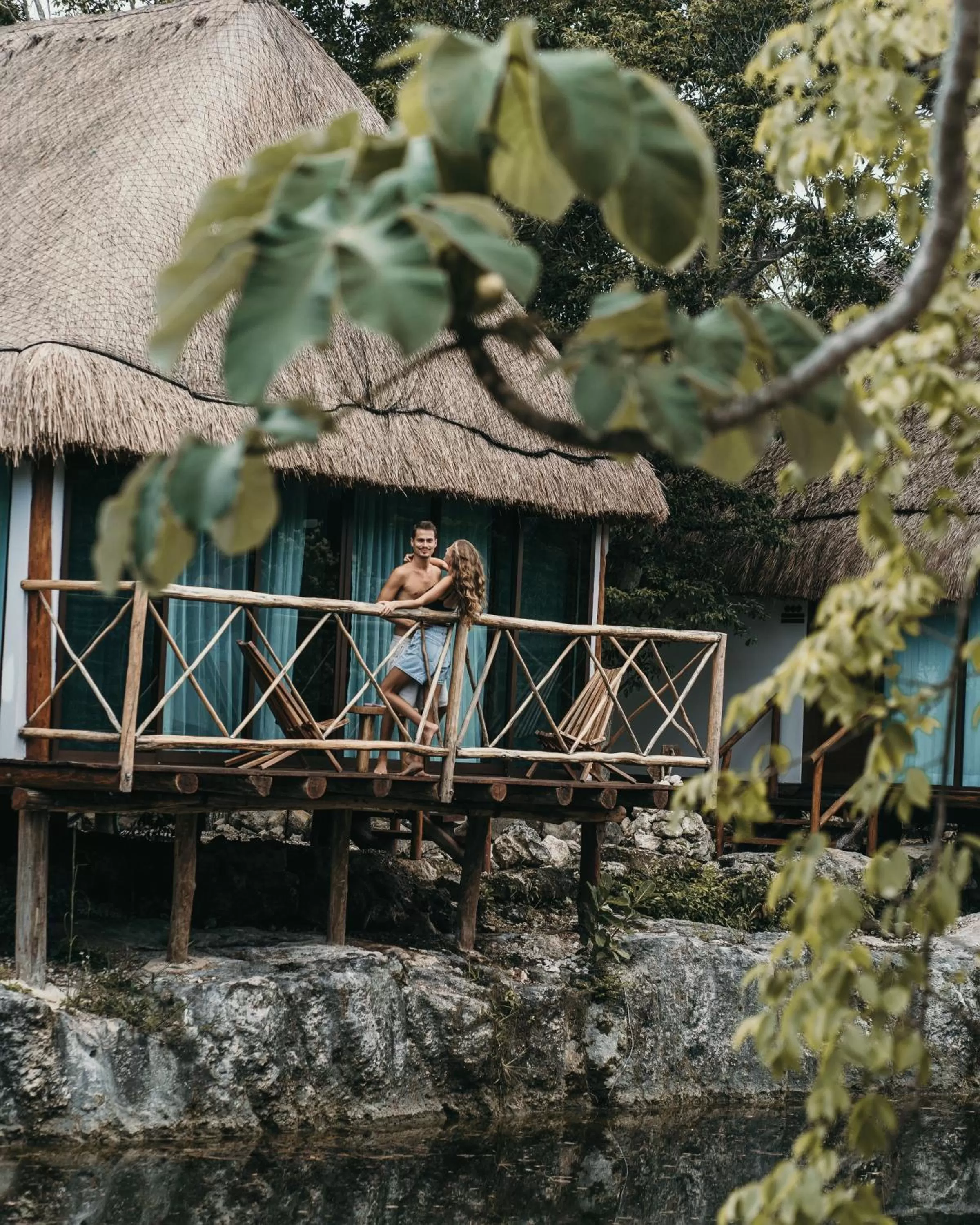 Balcony/Terrace in Zamna eco-lodge Tulum