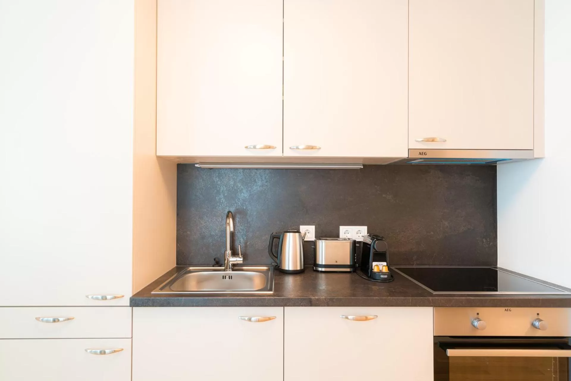 Kitchen or kitchenette in Vienna Residence, Marina Tower - Danube