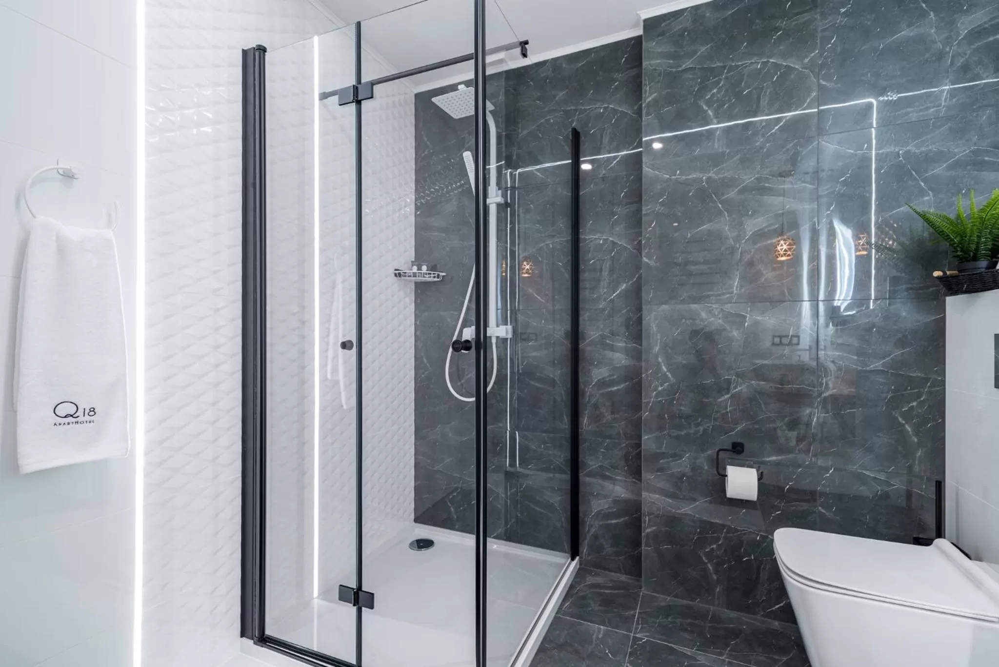 Shower in Q18 ApartHotel