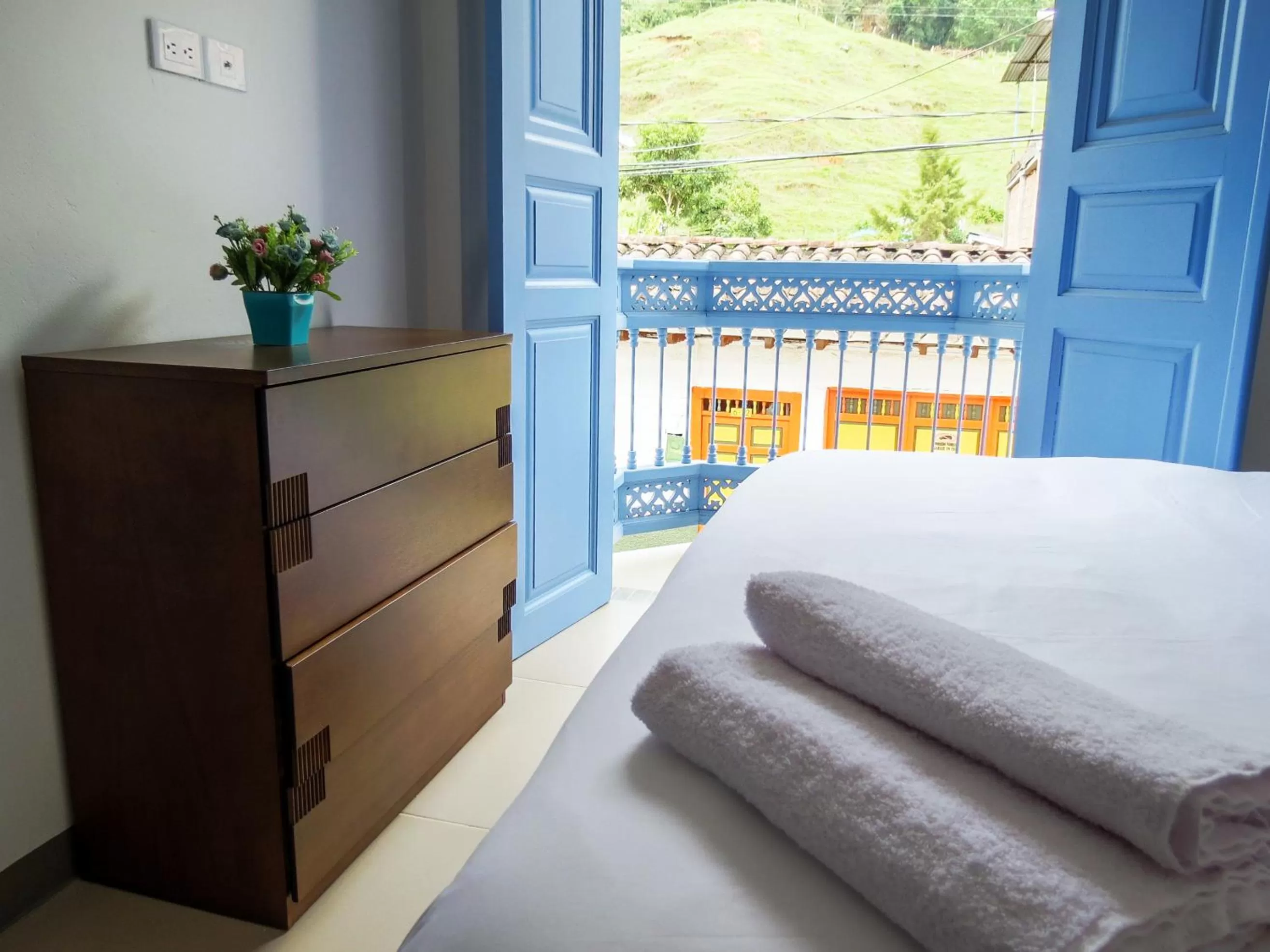 Bed in Hotel Azulado Jericó