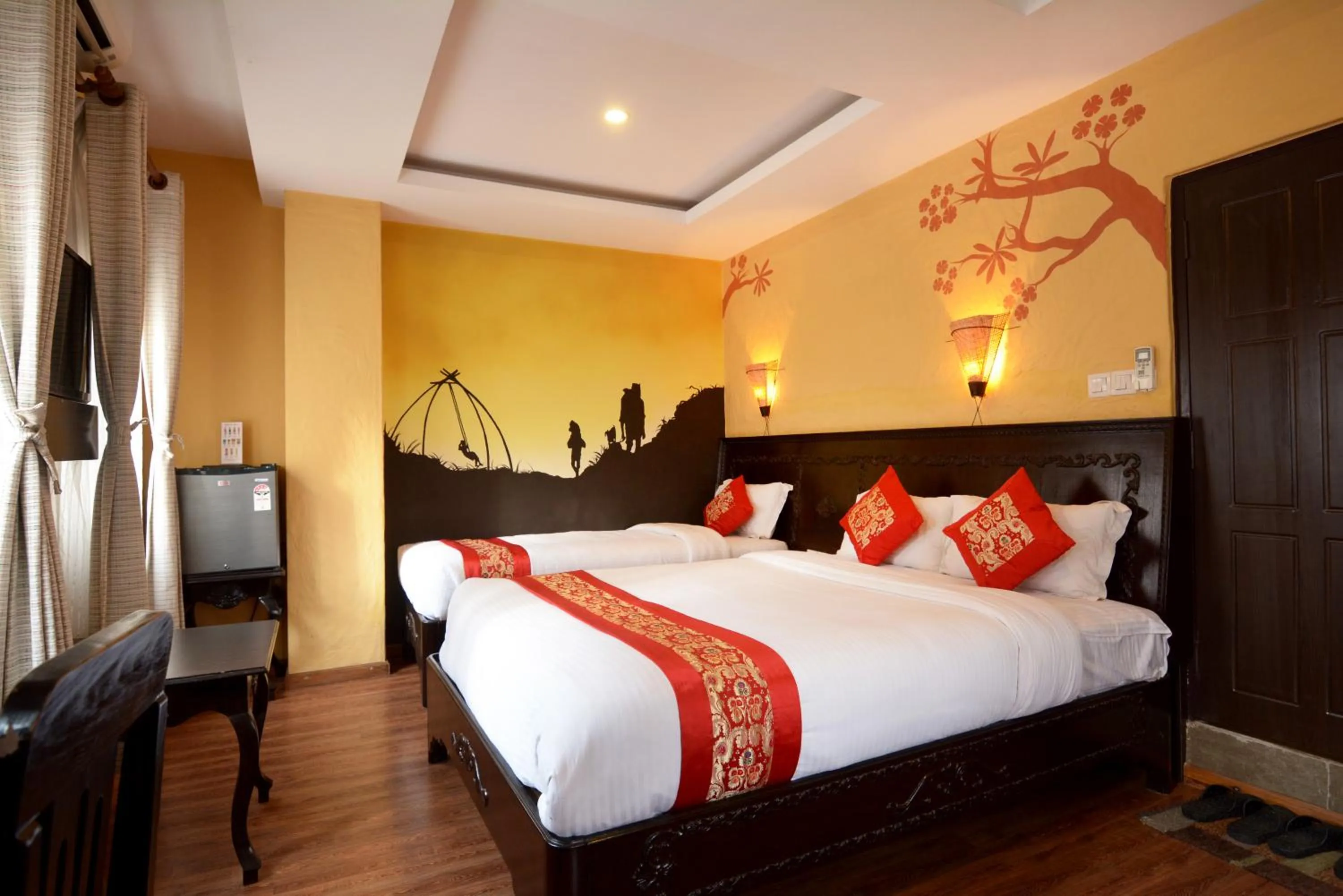Bed in Kasthamandap Boutique Hotel
