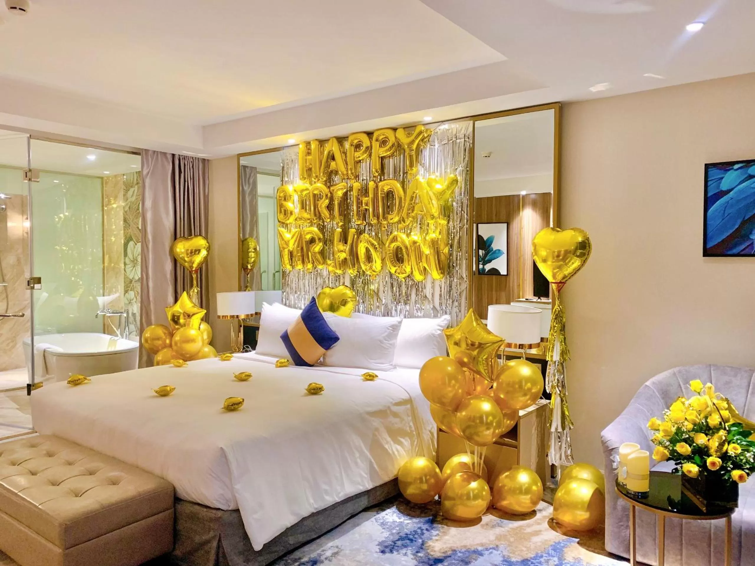 Decorative detail, Bed in La Vela Saigon Hotel