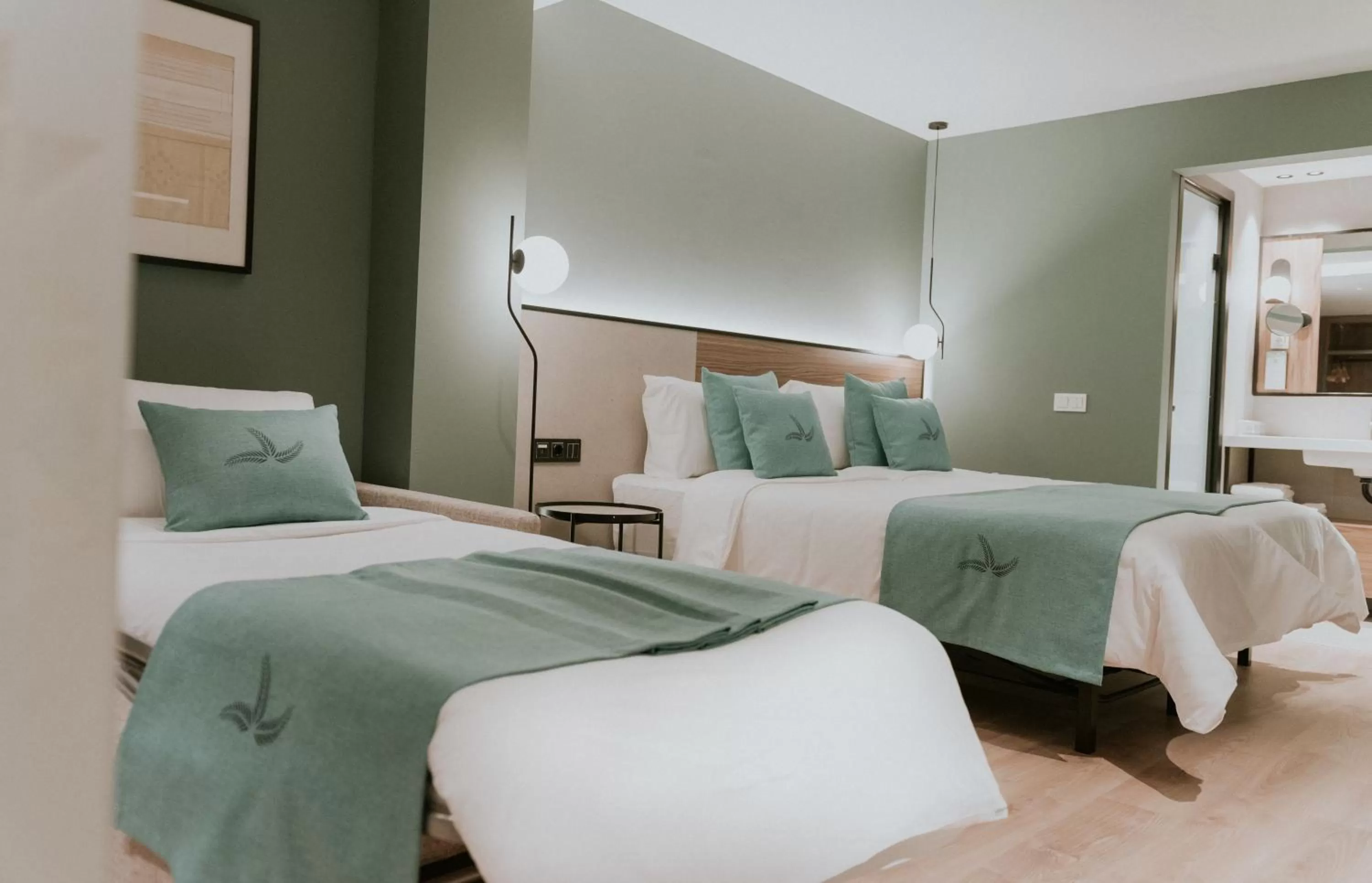 Bed in Catalina Plaza Hotel Sostenible