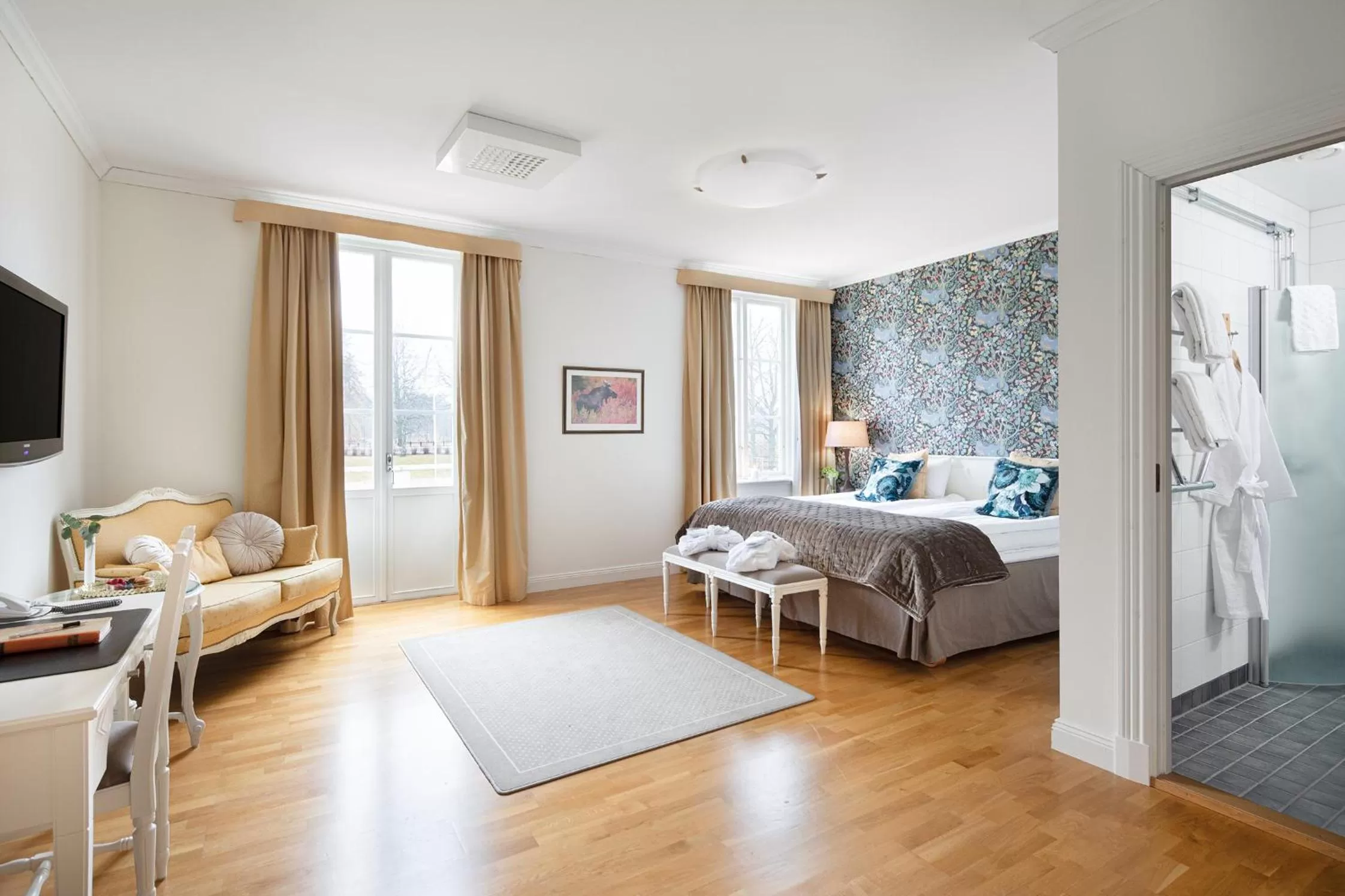 Shower, Bed in Lejondals Slott