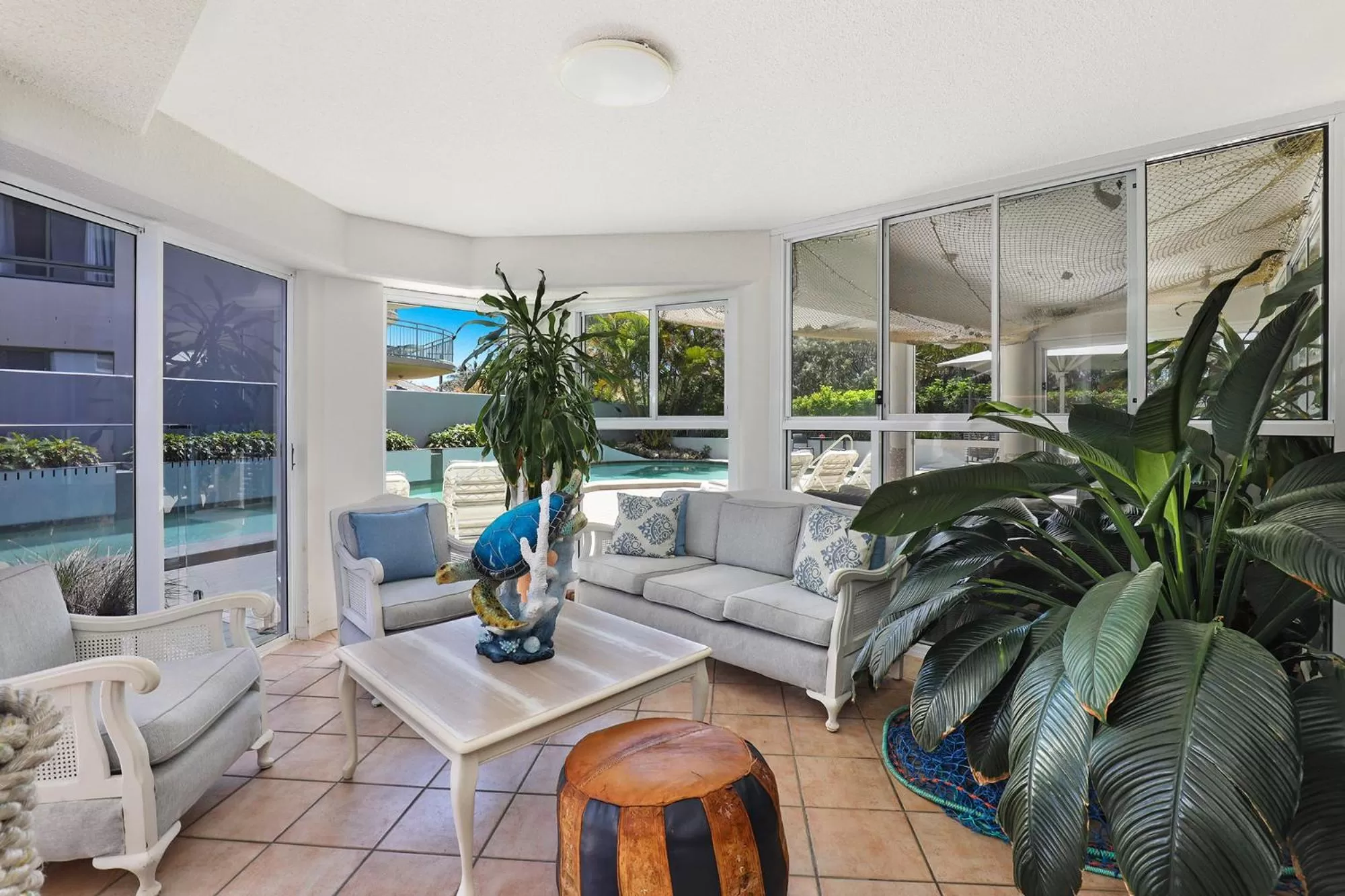 Seating area in Beachside Resort Kawana Waters