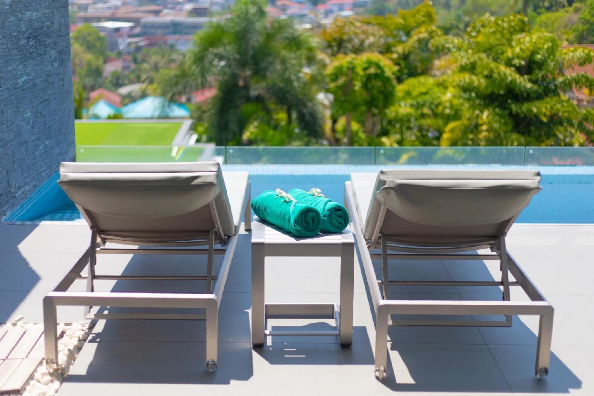 Balcony/Terrace in Baan Saint-Tropez Seaview Villas Kata Beach