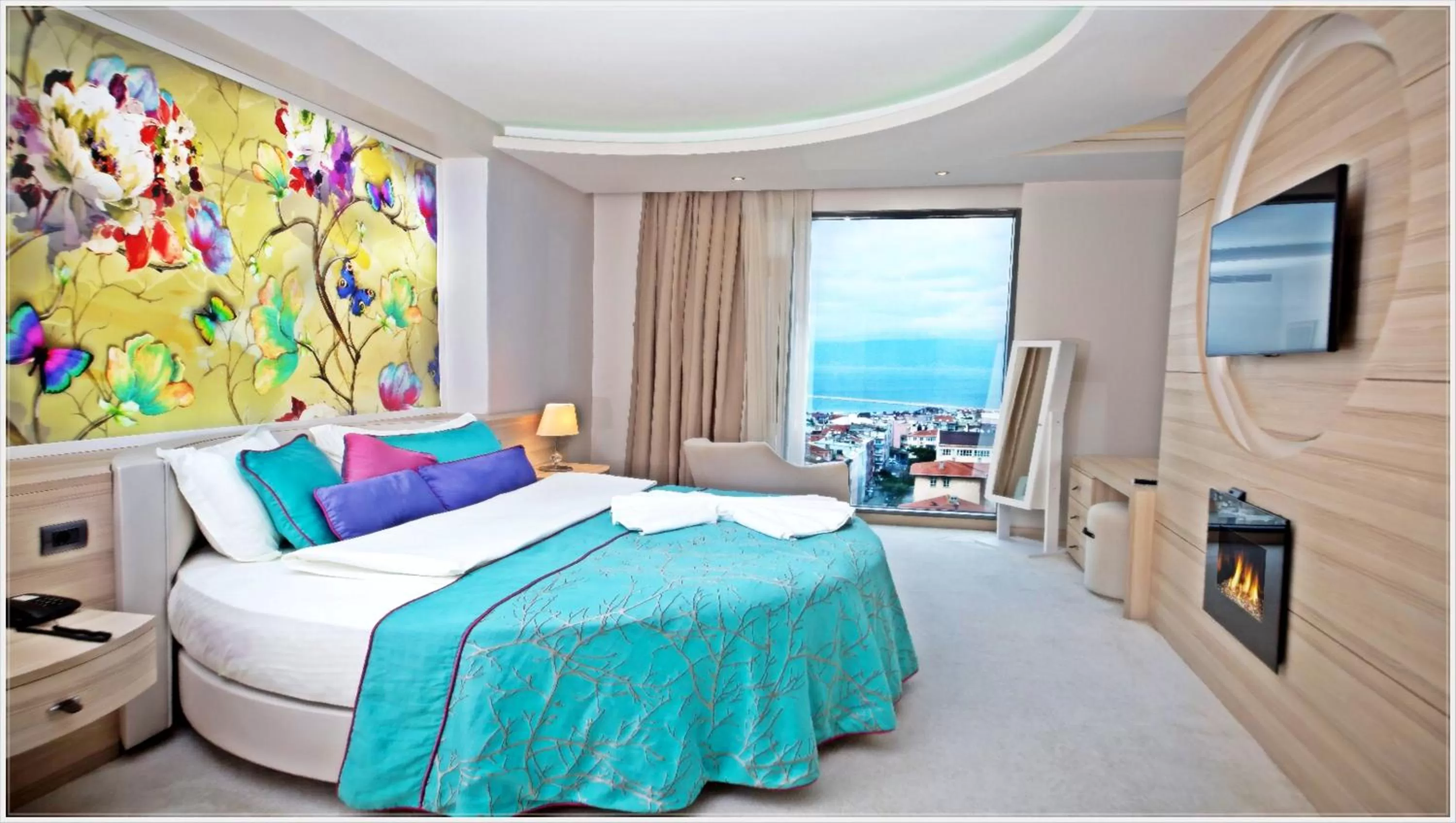 Sea view, Bed in Grand Asya Hotel