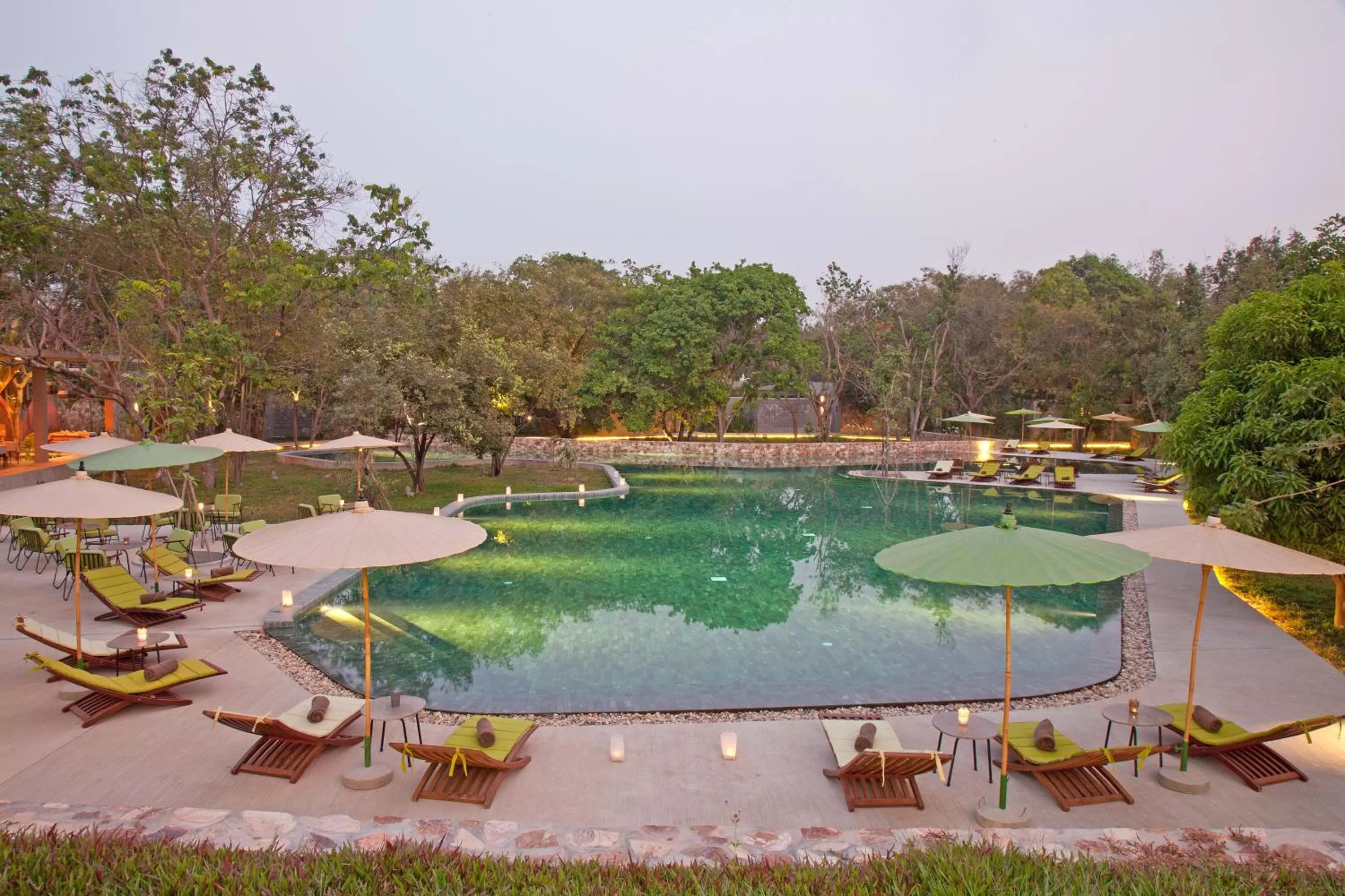 Pool view in Templation Hotel