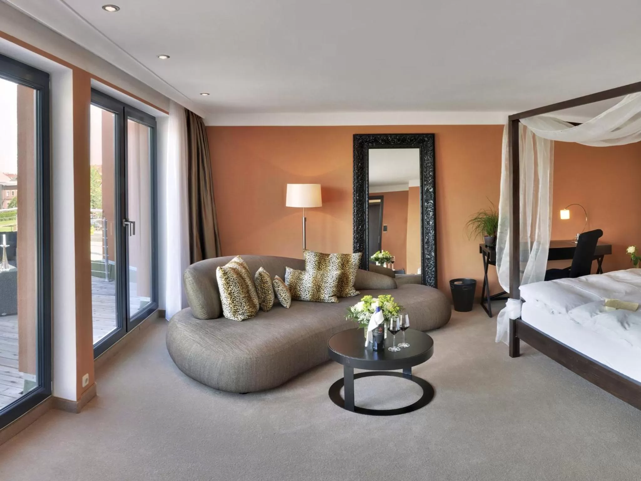 Seating area, Bed in Rosendomizil