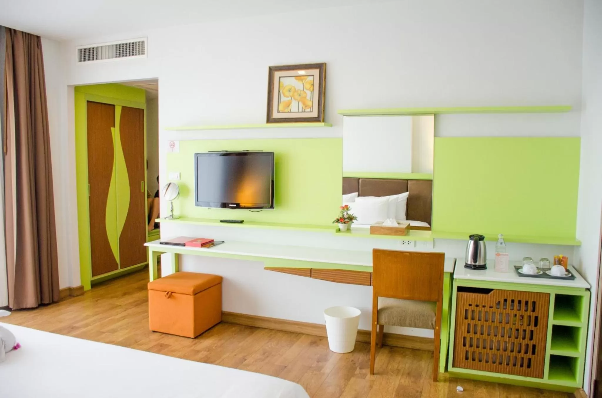 Bed in Prajaktra Design Hotel