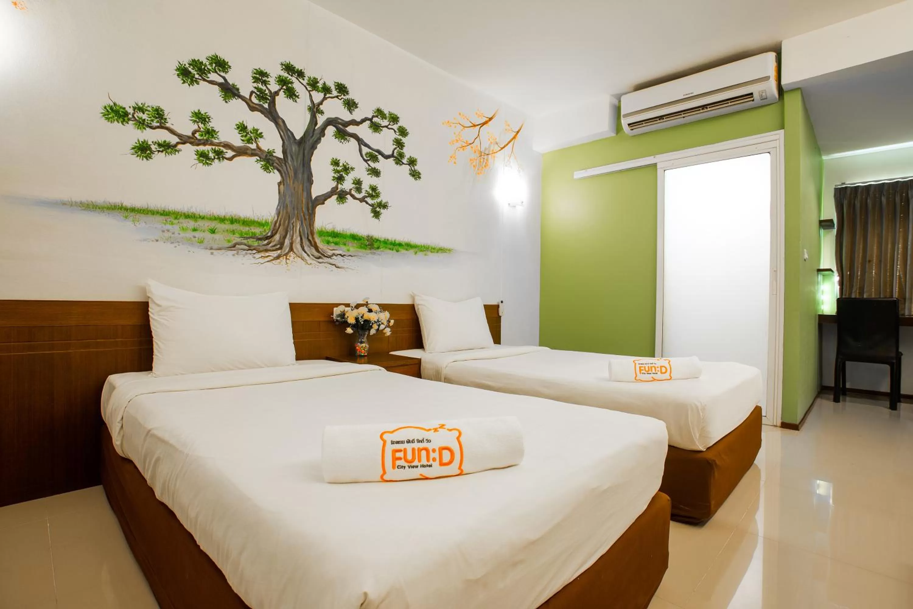 Bed in Fun-D City View SHA Plus