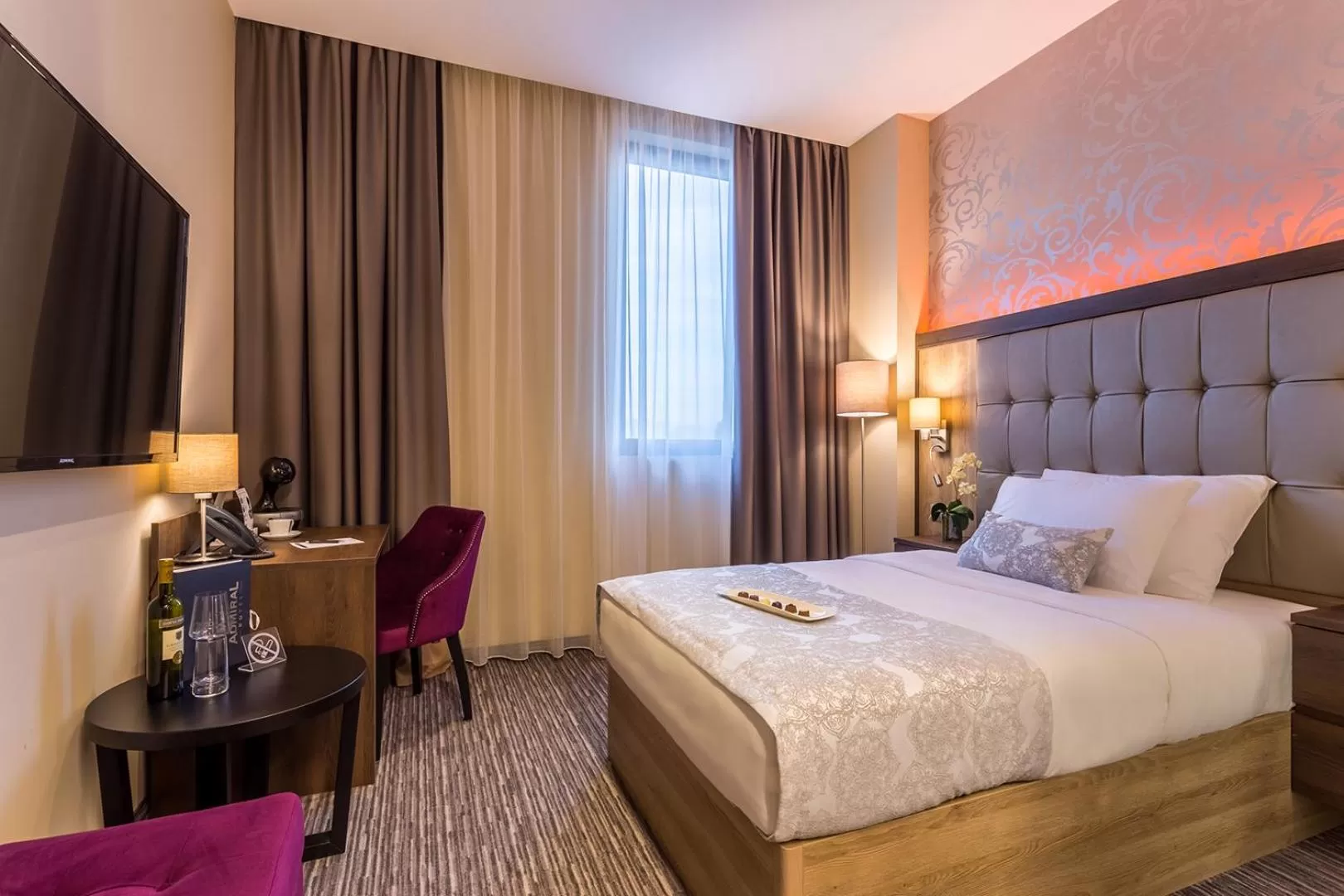 Bed in Admiral Hotel