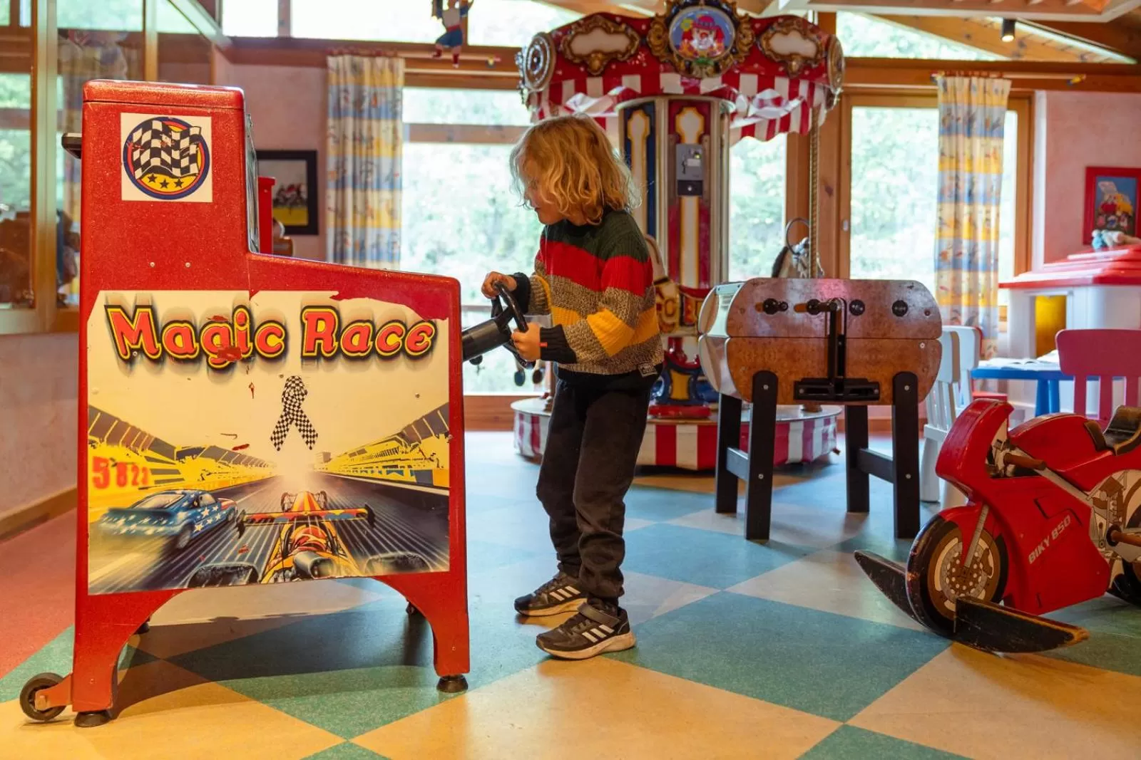 Children play ground in Hotel Restaurant Südrast Dreiländereck