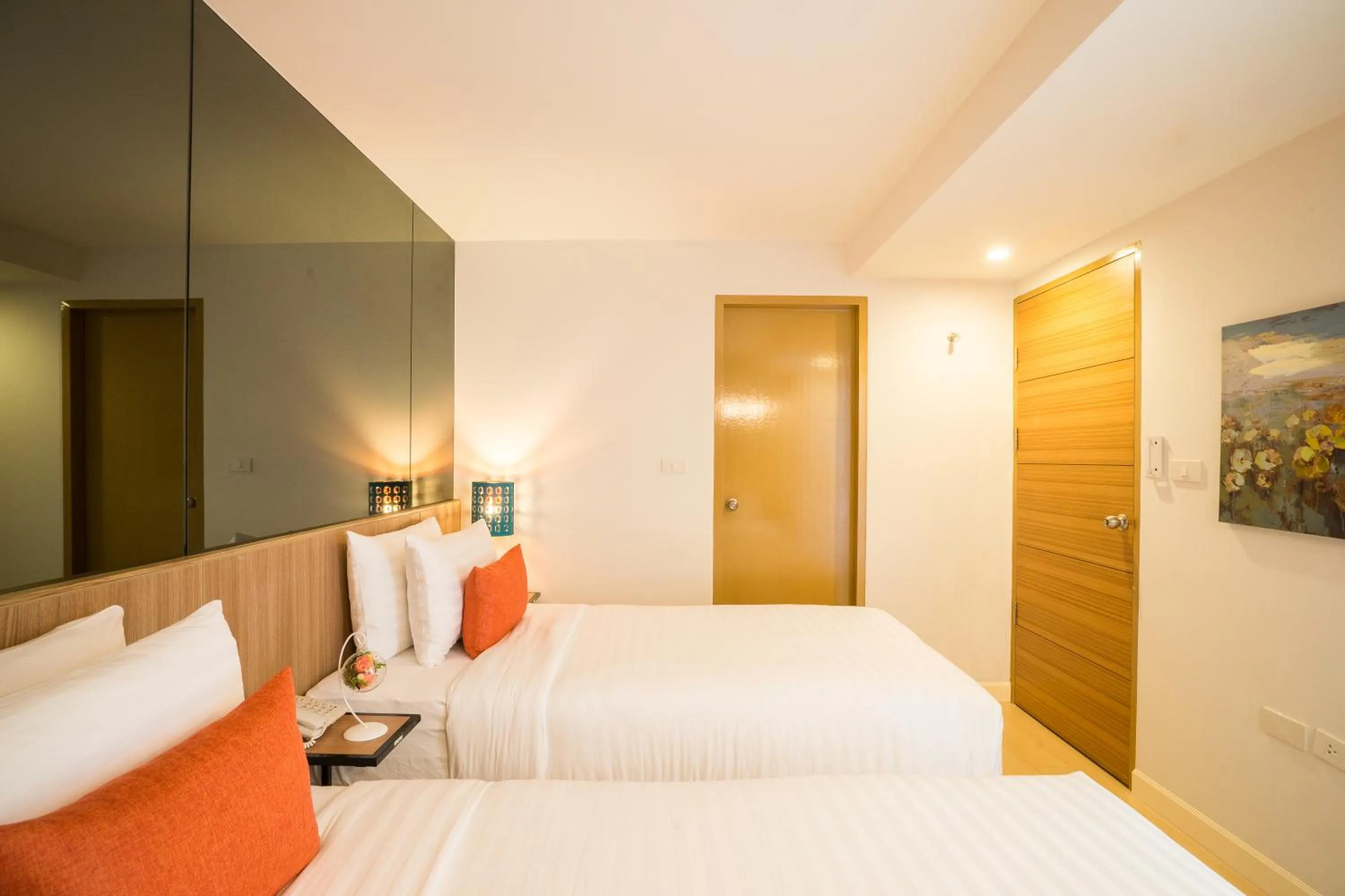 Photo of the whole room, Bed in Beyond Suite