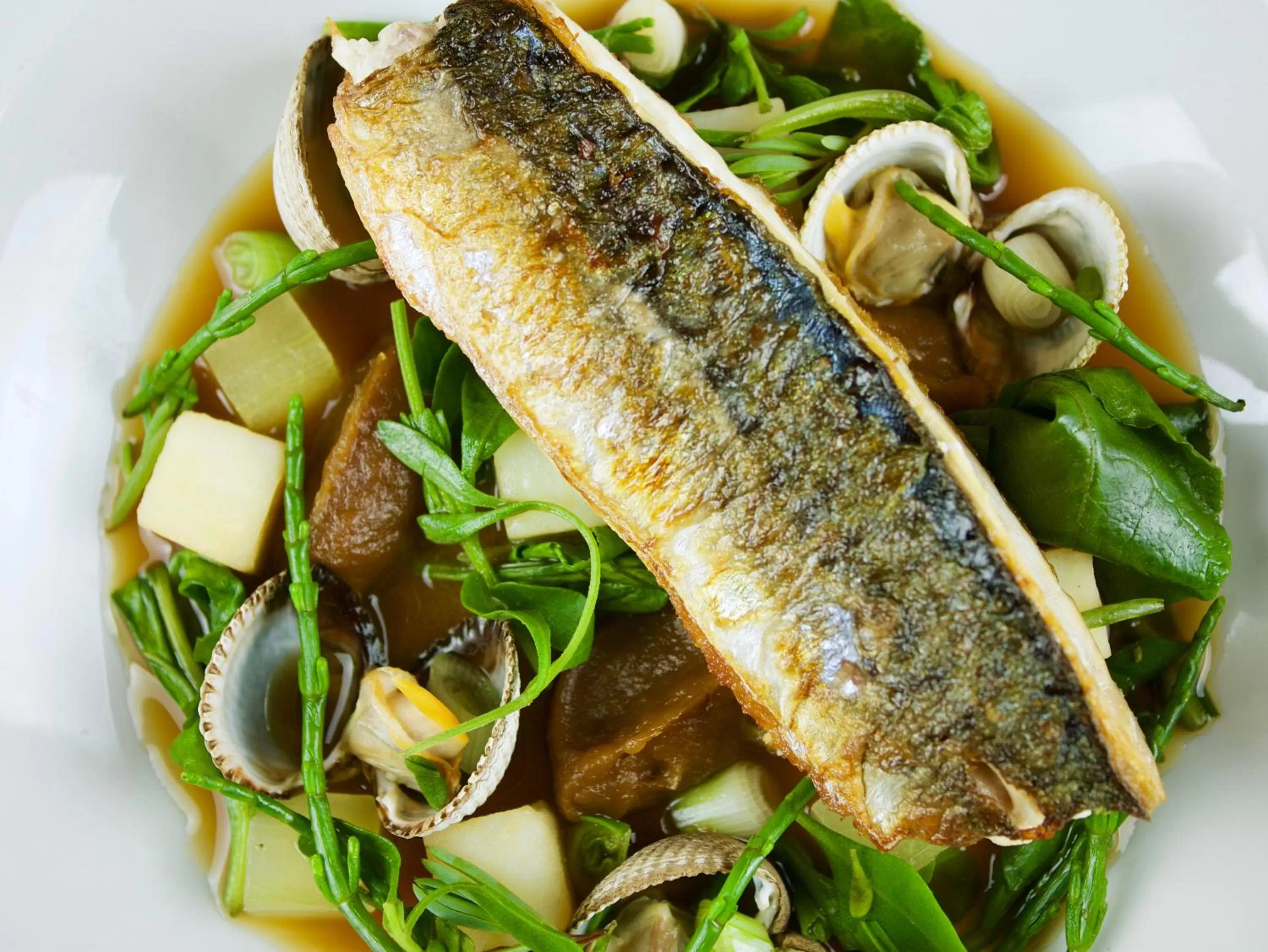 Food close-up in The Greyhound Inn