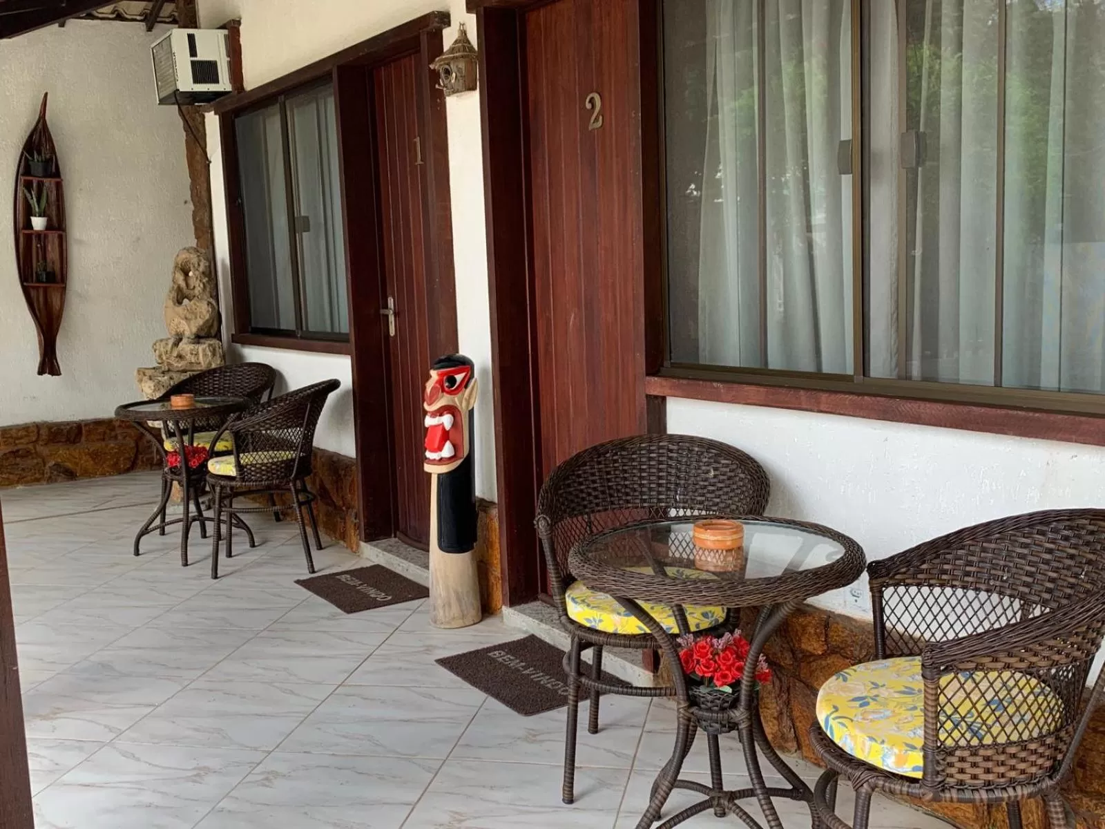 Balcony/Terrace in Pousada Fazendinha Unamar