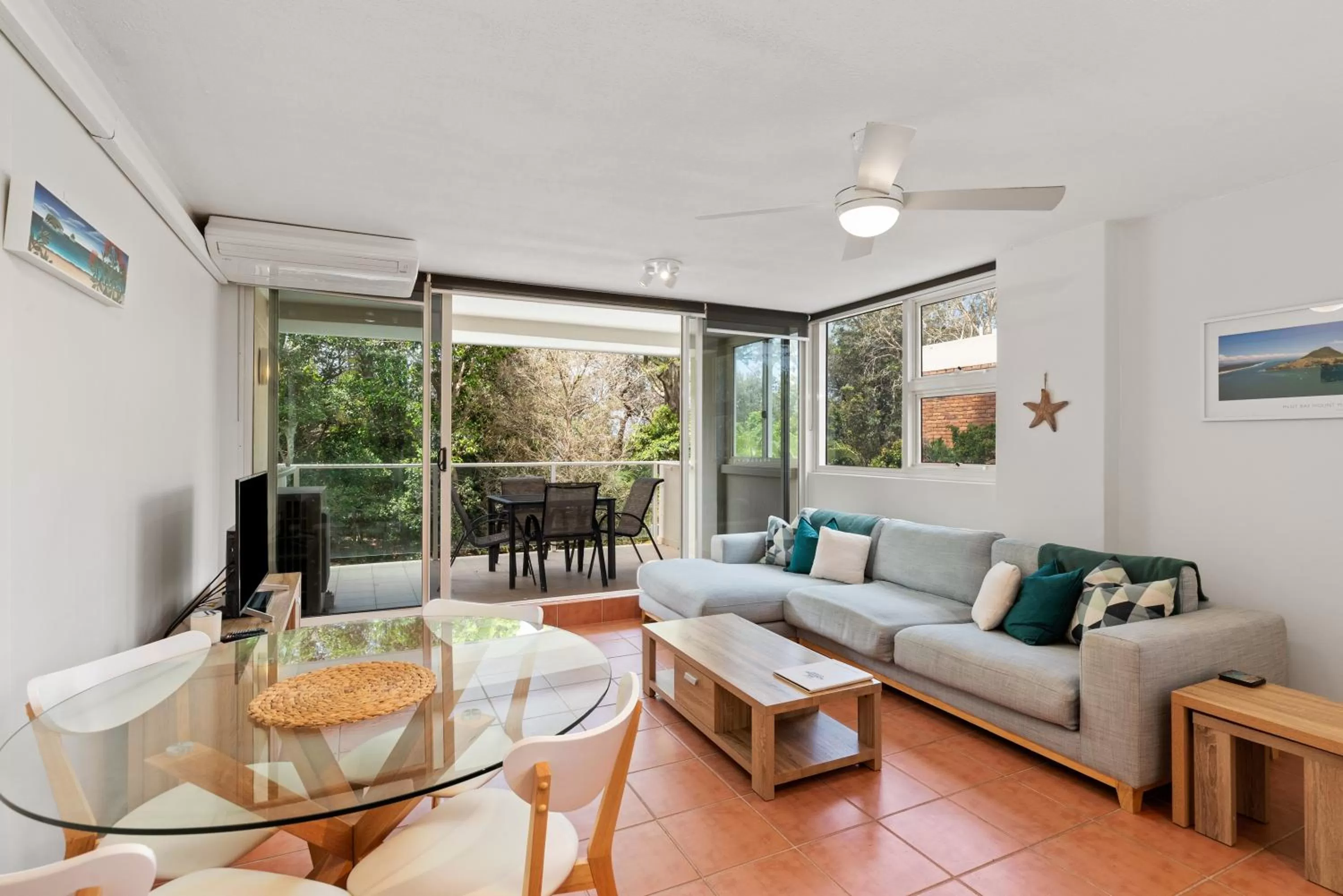 Patio in 84 The Spit Holiday Apartments