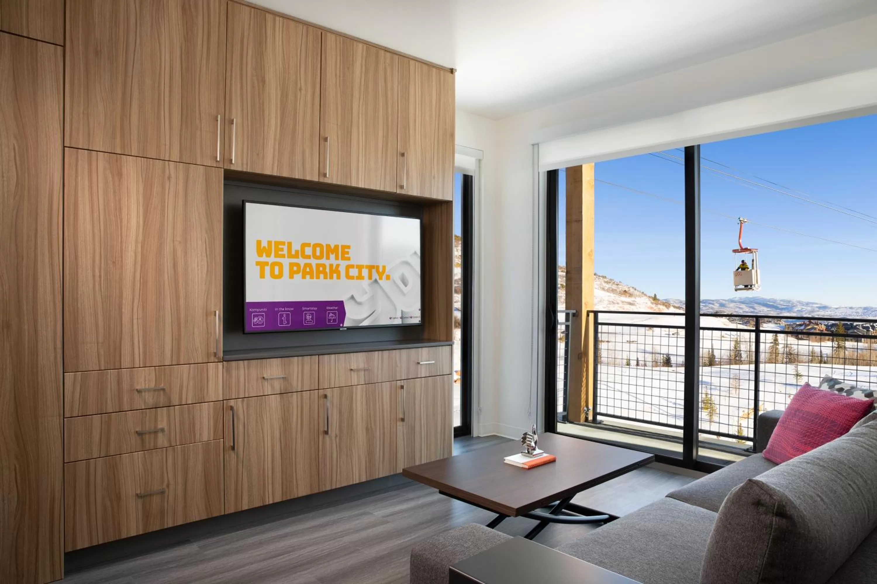 Living room in YOTELPAD Park City