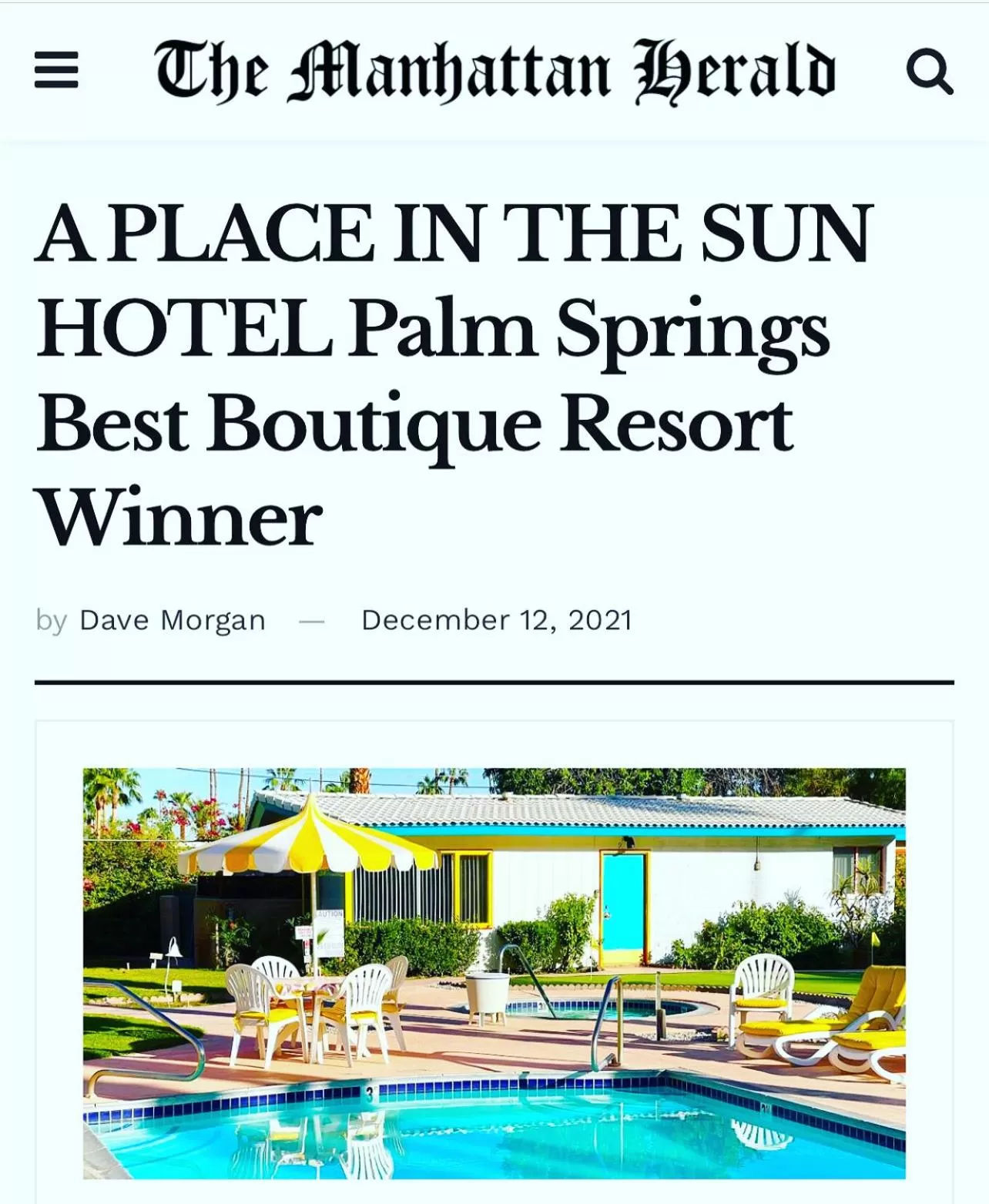 Property logo or sign in A PLACE IN THE SUN Hotel - ADULTS ONLY Big Units, 24h Heated Pool & Spa in 1 Acre Park Prime Location, DOG Friendly, TOP Midcentury Modern Boutique Hotel