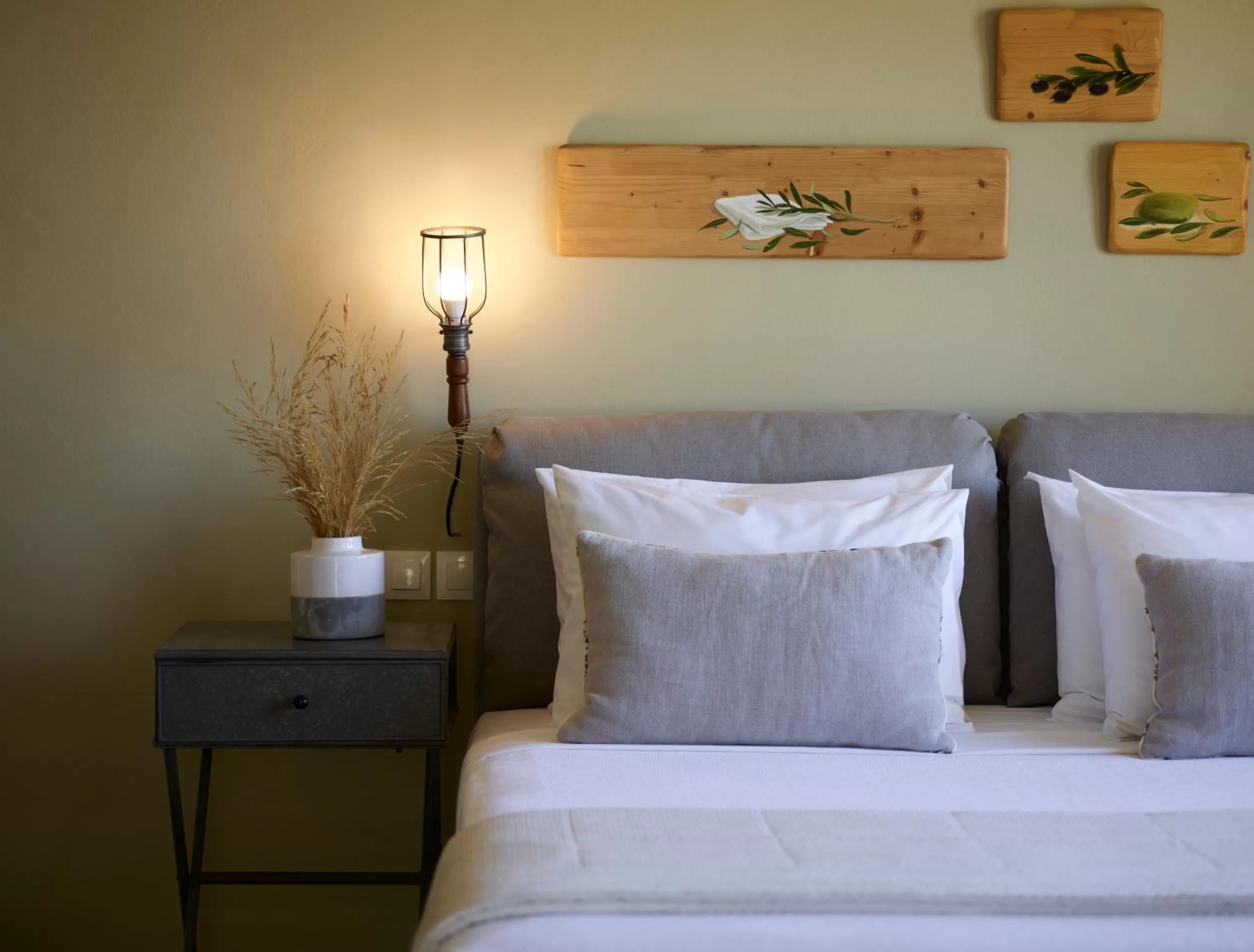 Bed in Aeolis Tinos Suites