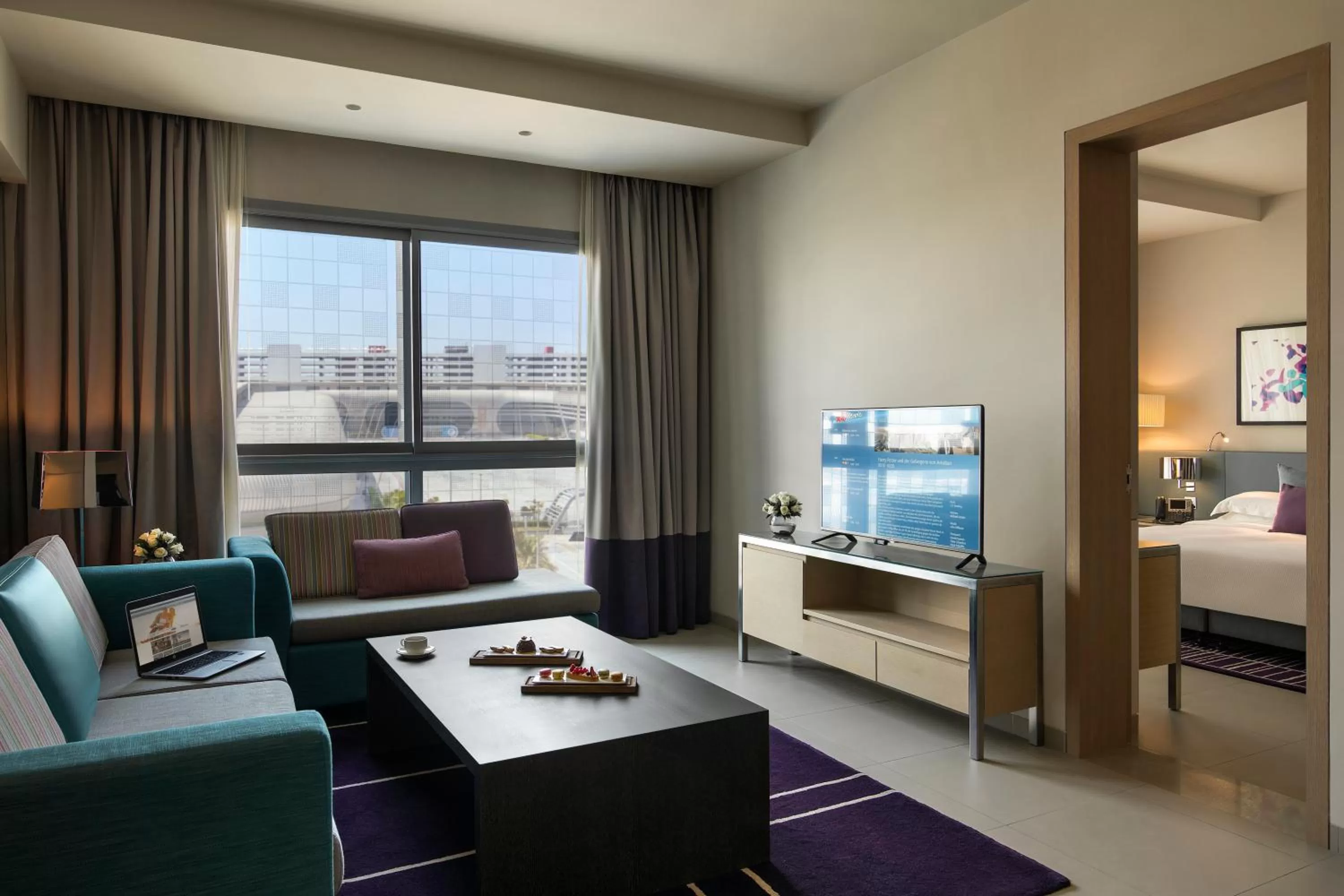 View (from property/room), Bed in Capital Centre Arjaan by Rotana