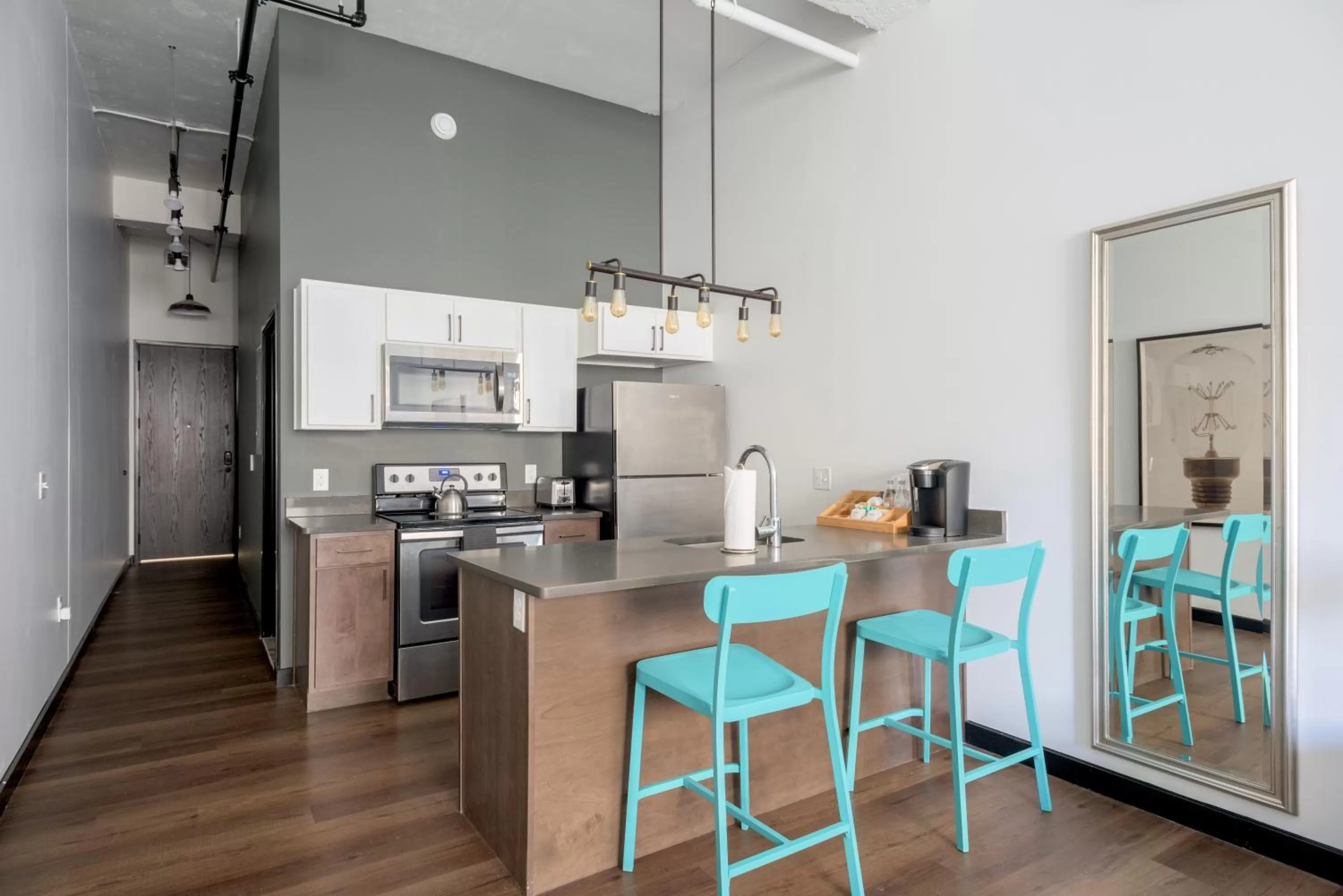 Kitchen or kitchenette, Kitchen/Kitchenette in Mint House Detroit - Times Square