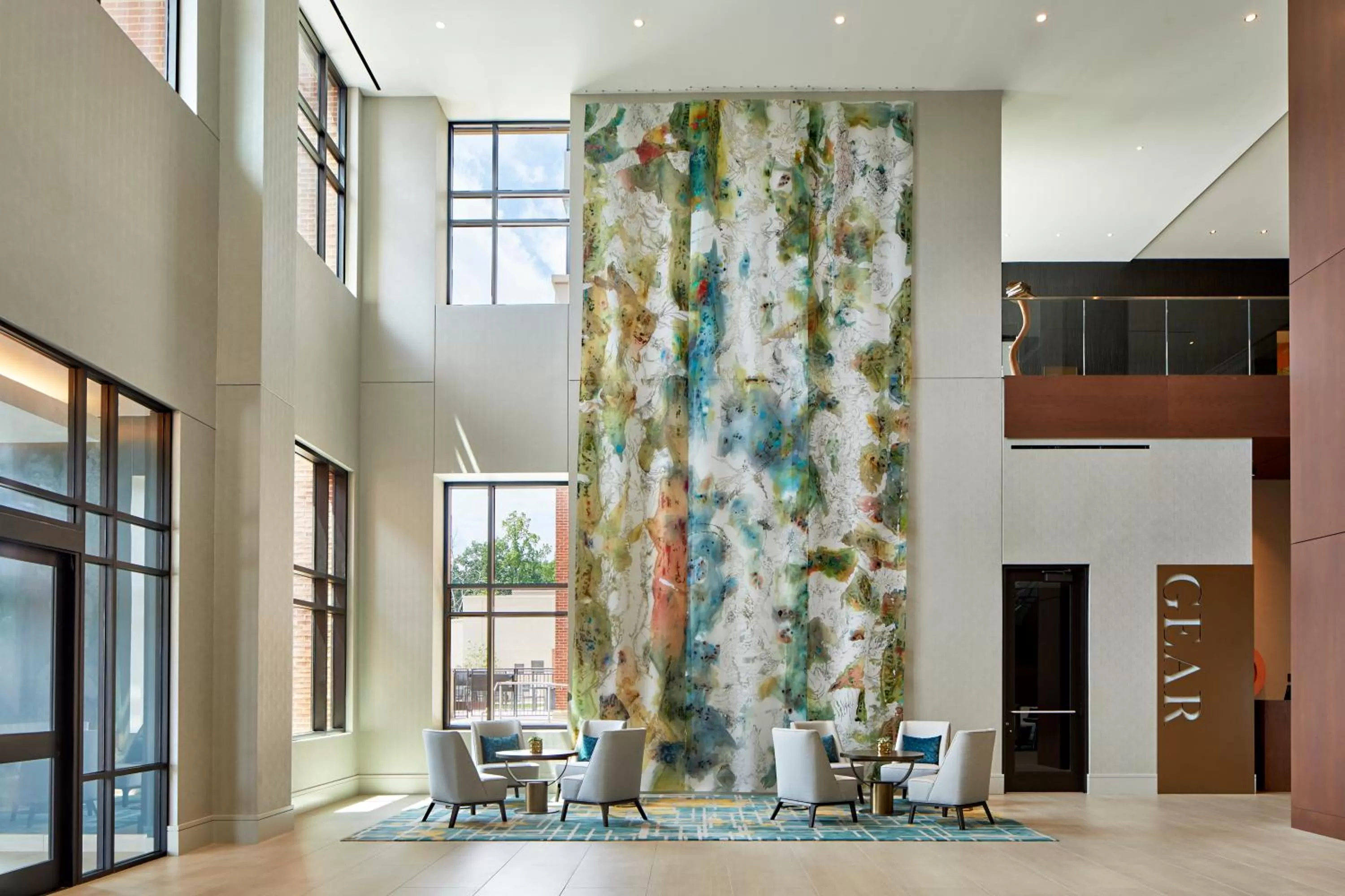 Lobby or reception in UNC Charlotte Marriott Hotel & Conference Center