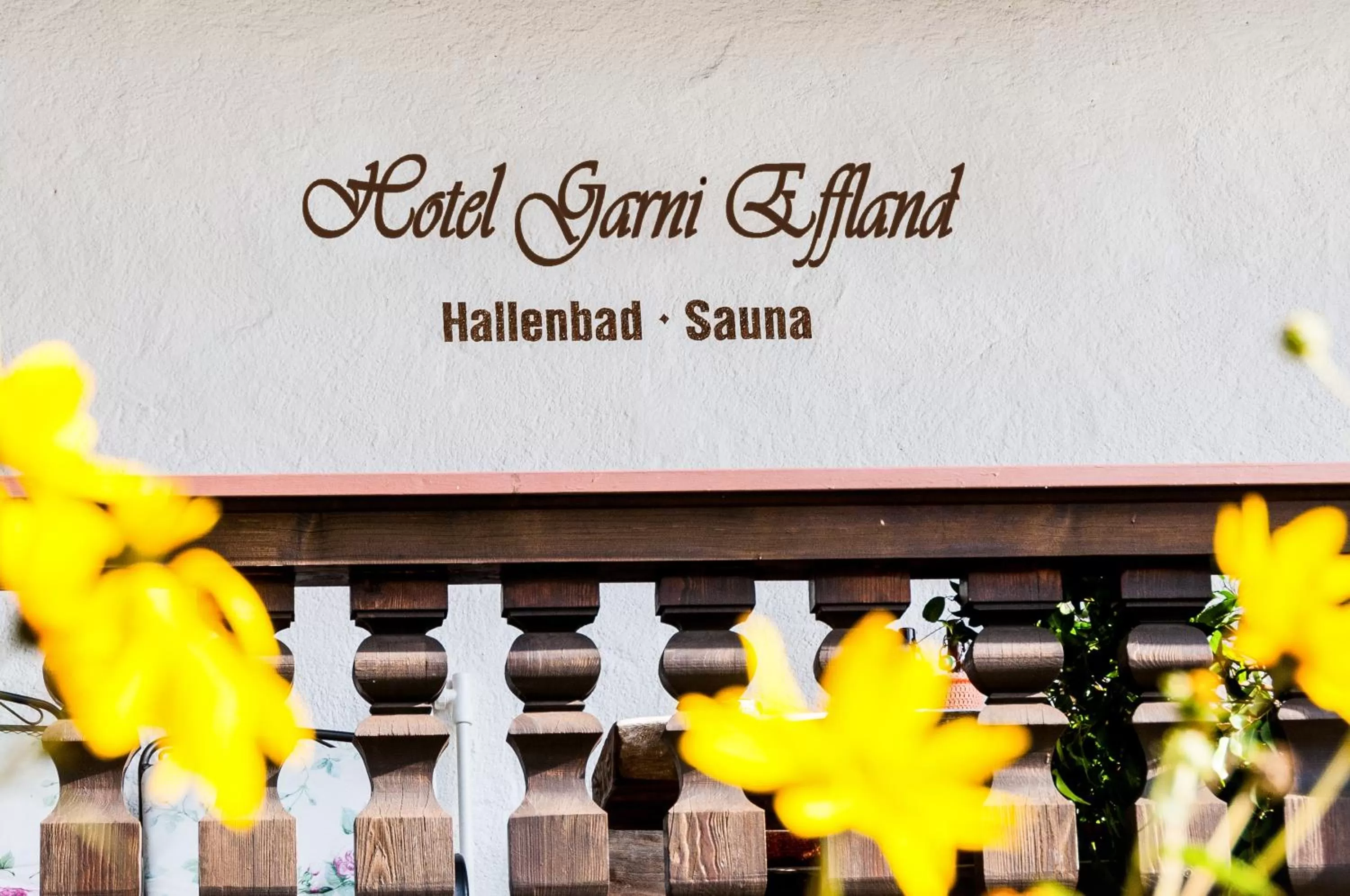 Logo/Certificate/Sign in Hotel Effland -Sauna -Pool