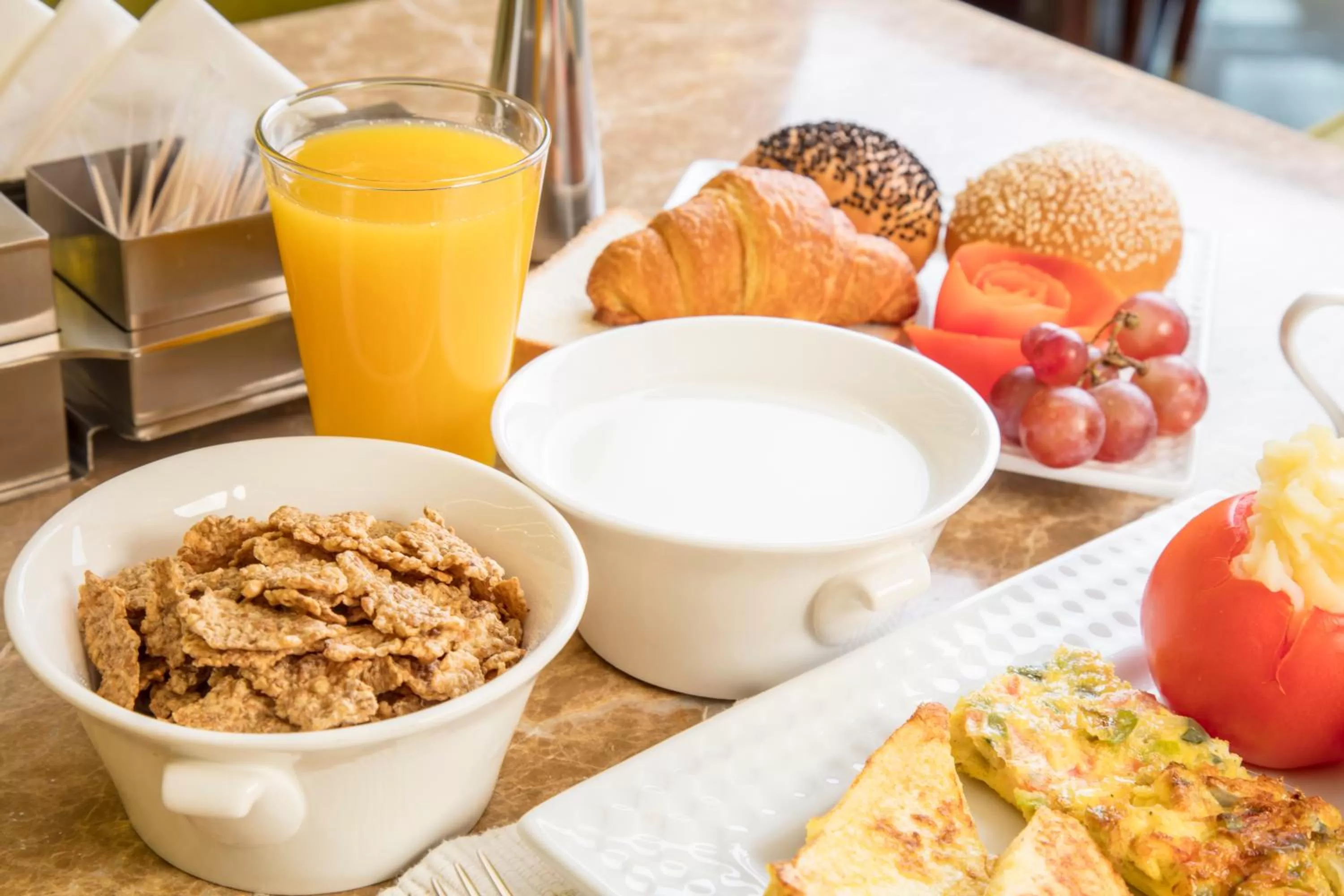 Continental breakfast in Prime Al Hamra Hotel