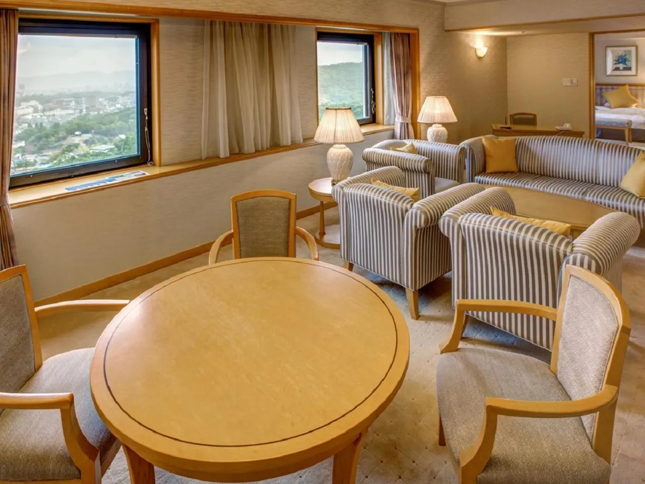 Bed in Okayama International Hotel