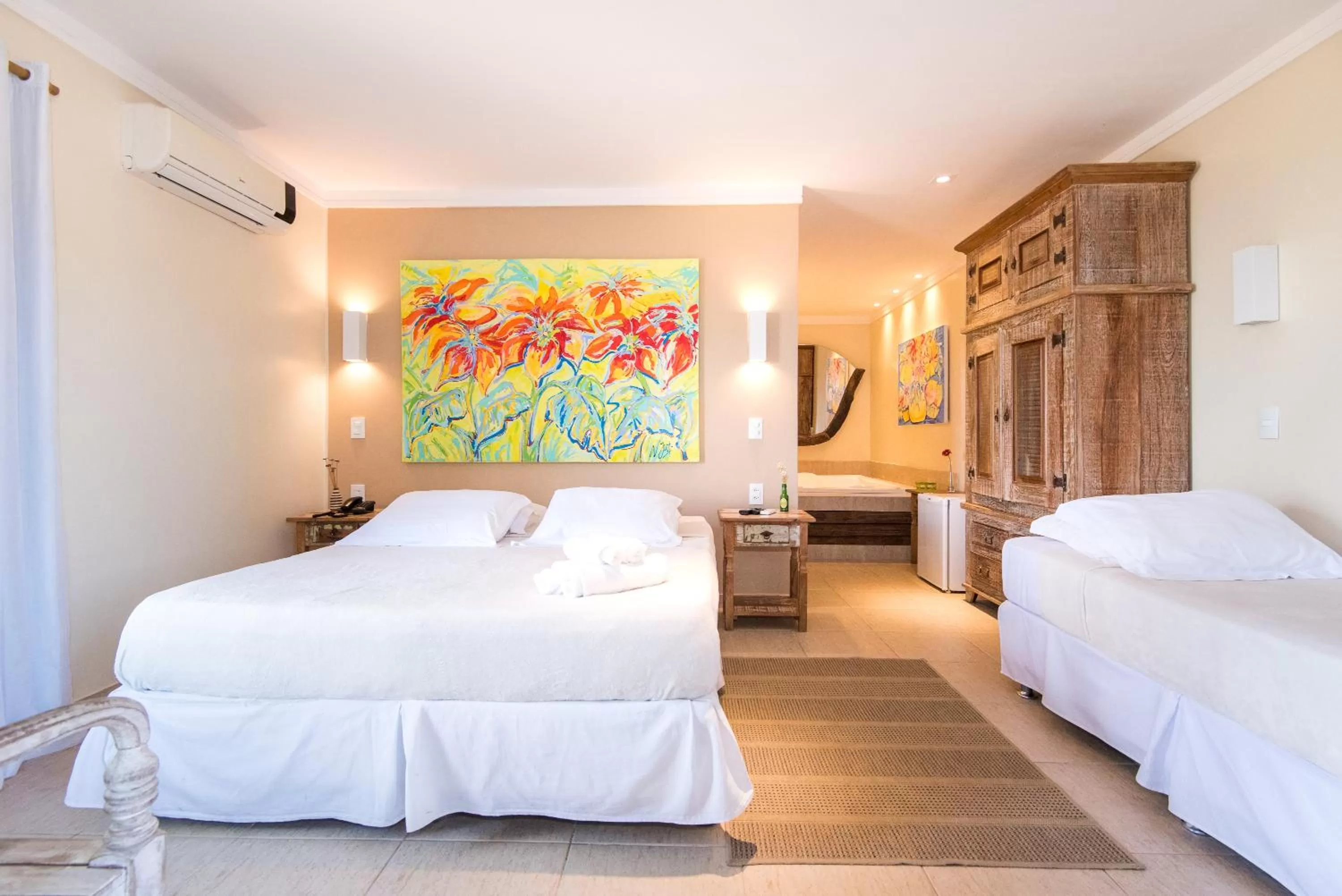 Bed in Pousada La Dolce Vita