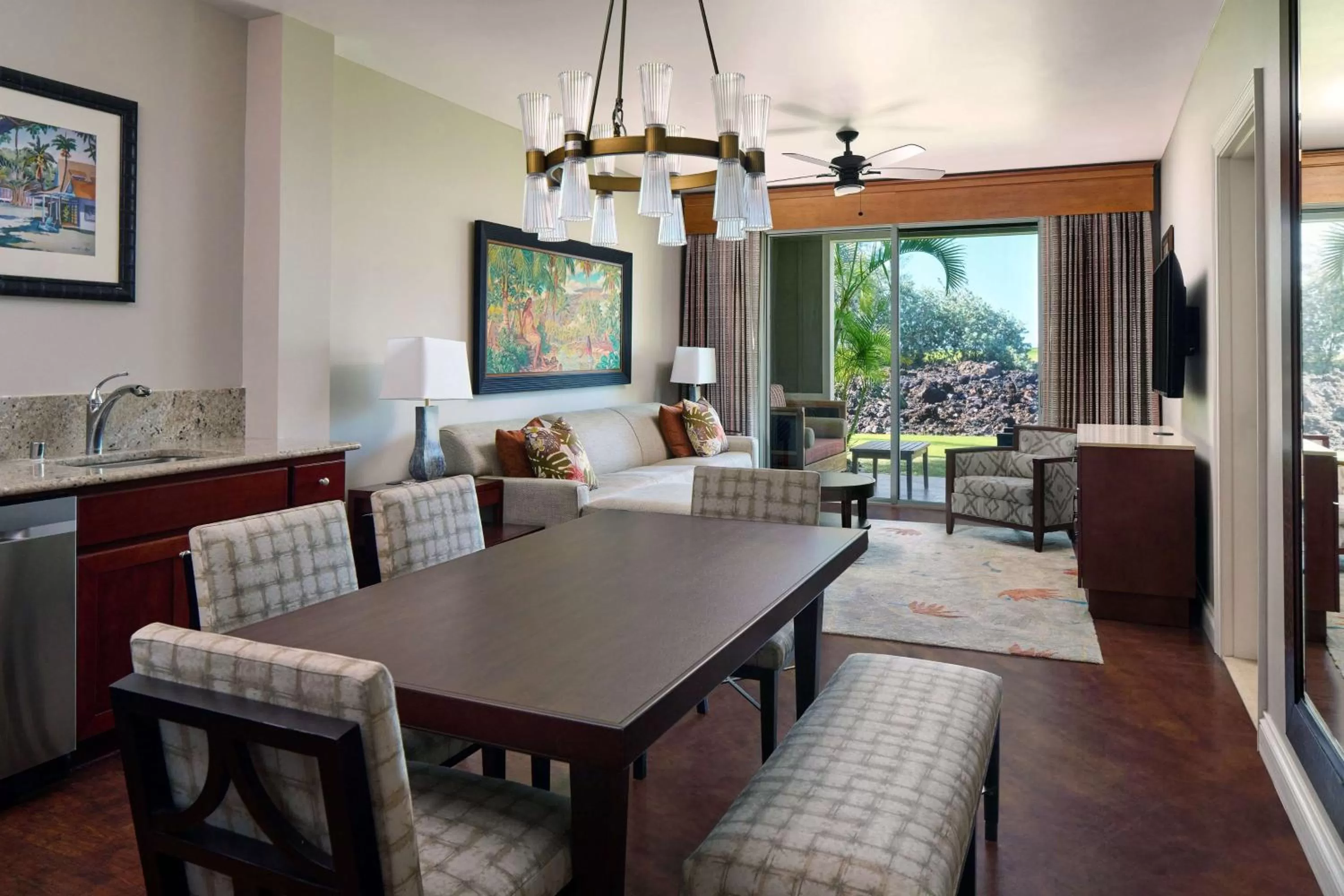 Patio in Hilton Grand Vacations Club Kings Land Waikoloa