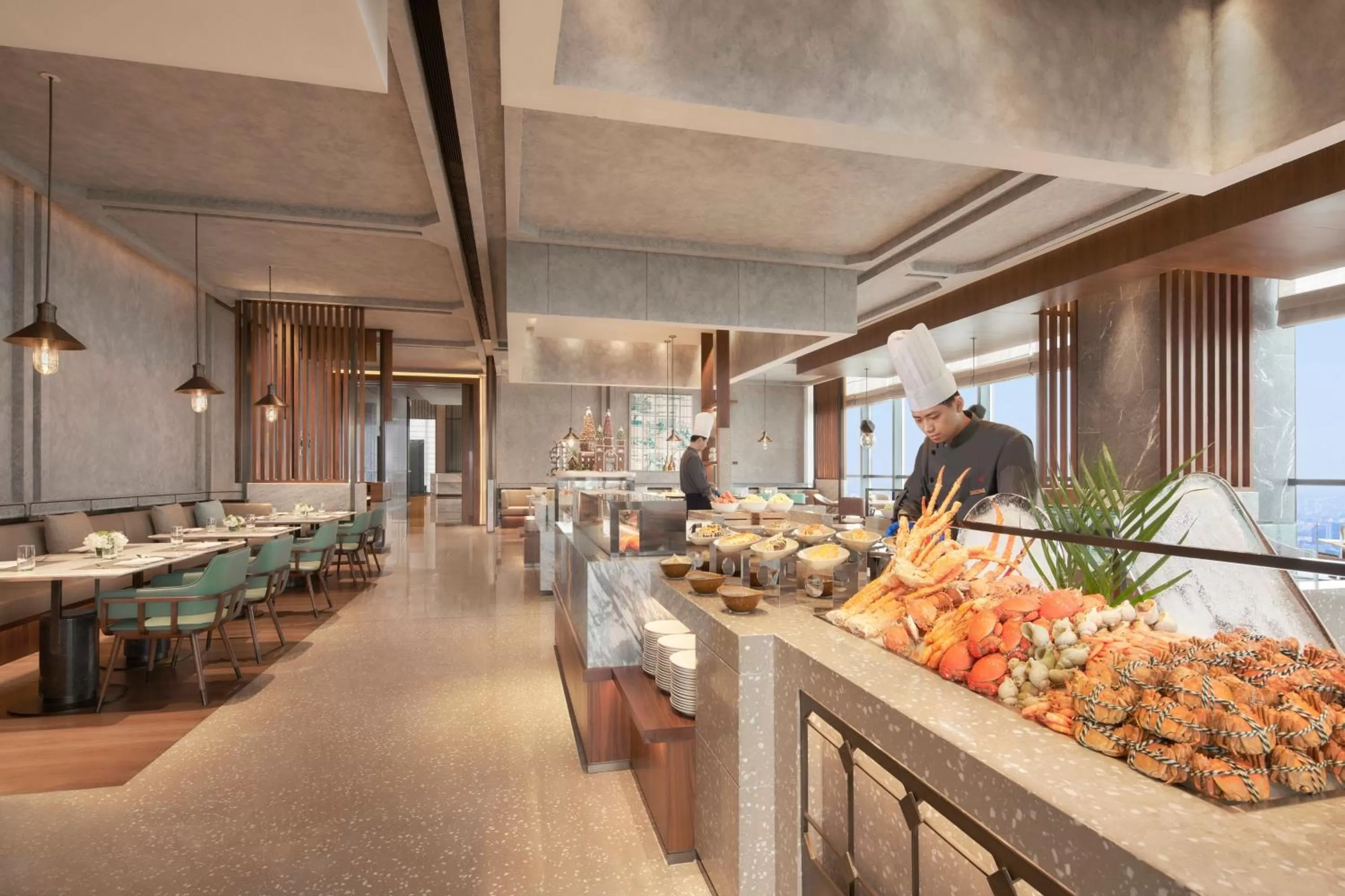 Kitchen or kitchenette in Jinhua Marriott Hotel