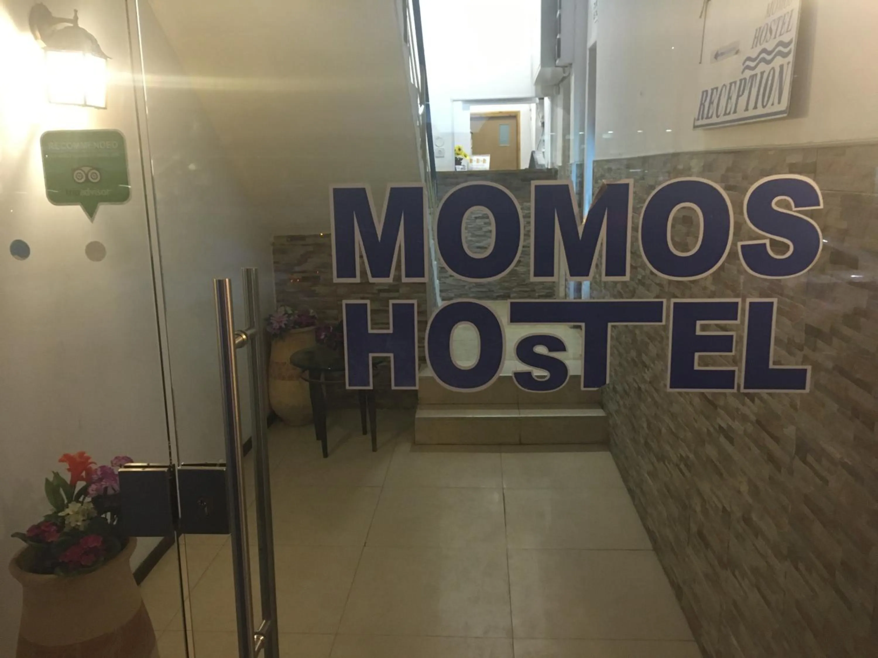Facade/entrance, Property Logo/Sign in Momo's Hostel