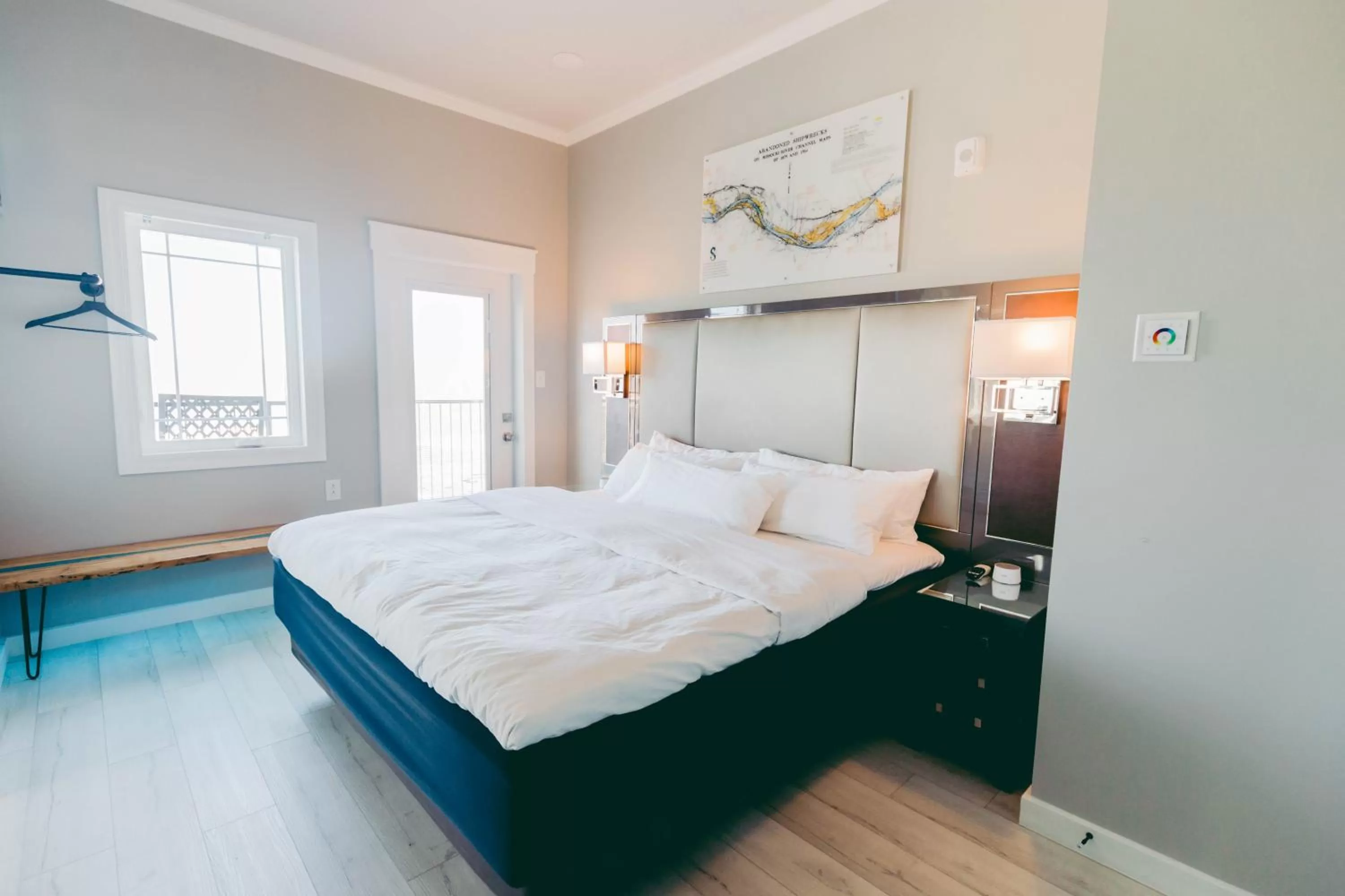 Bed in River Sirens Hotel-Contactless Check in Hotel