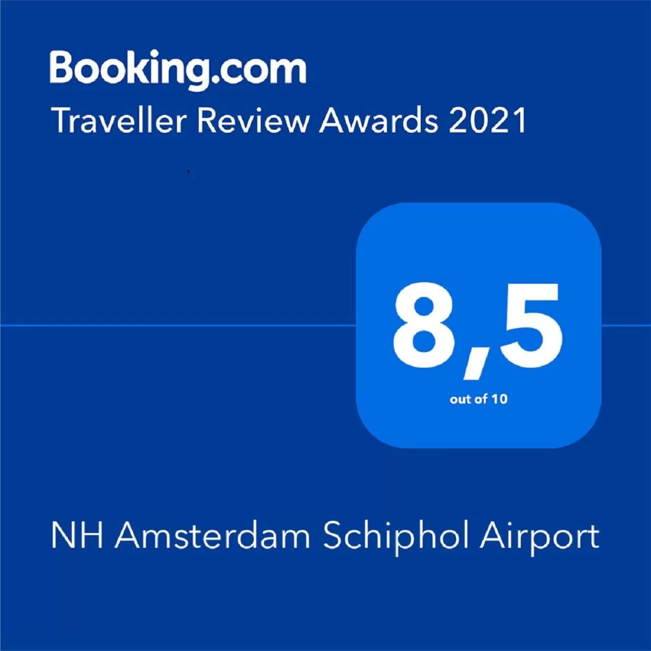 Certificate/Award in NH Amsterdam Schiphol Airport