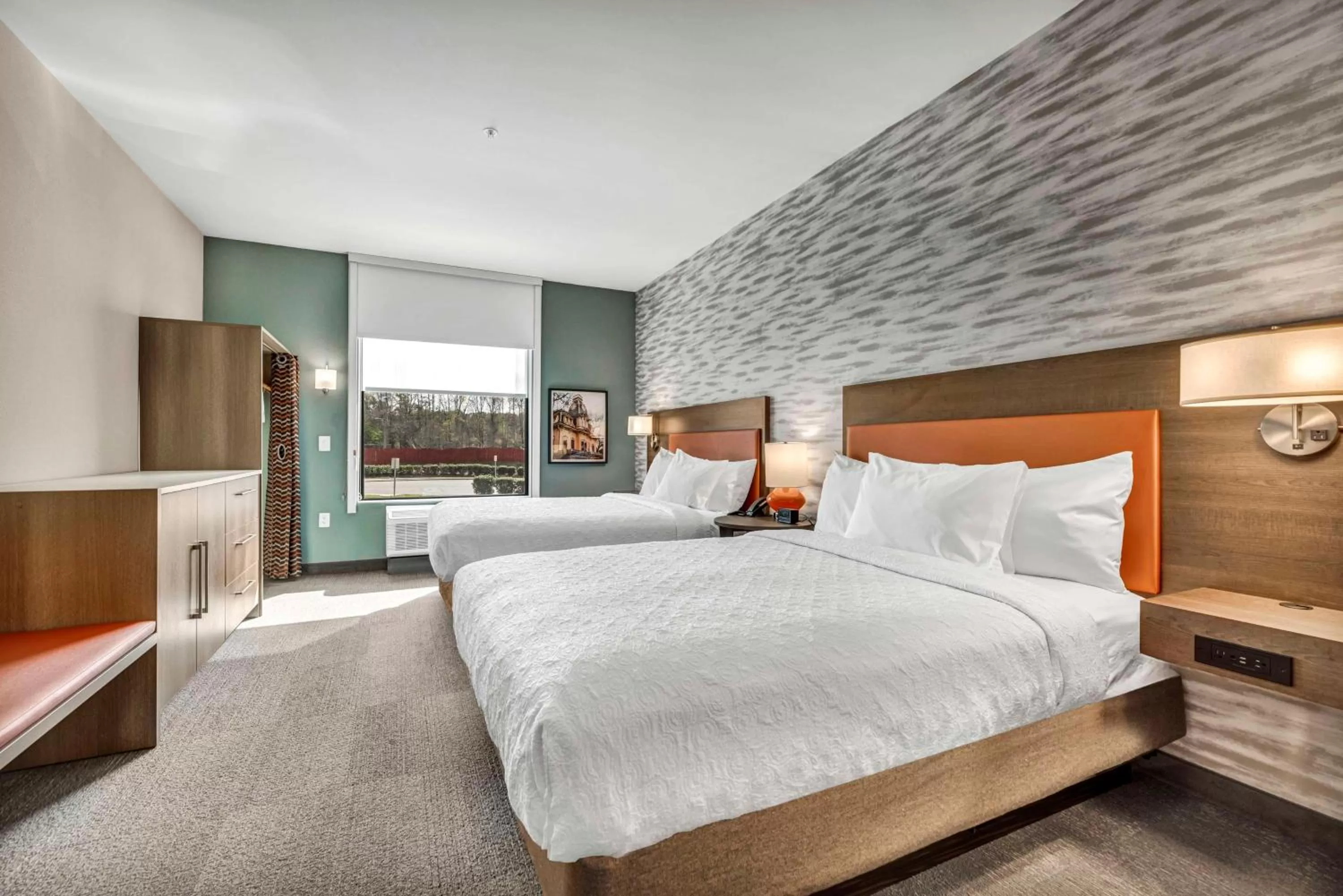 Bed in Home2 Suites by Hilton Raleigh West Lenovo Center