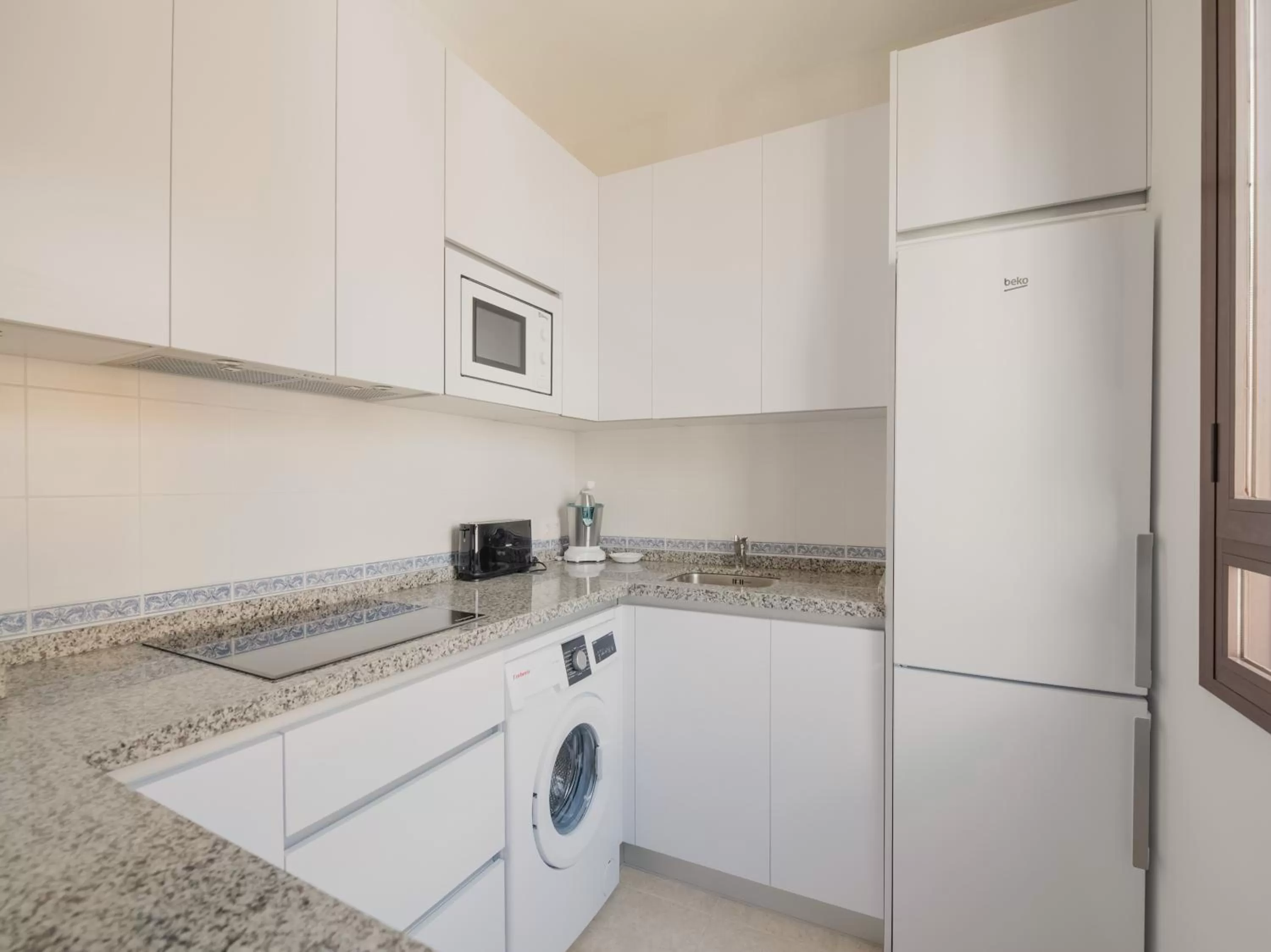 Kitchen or kitchenette in Apartamentos Santiago