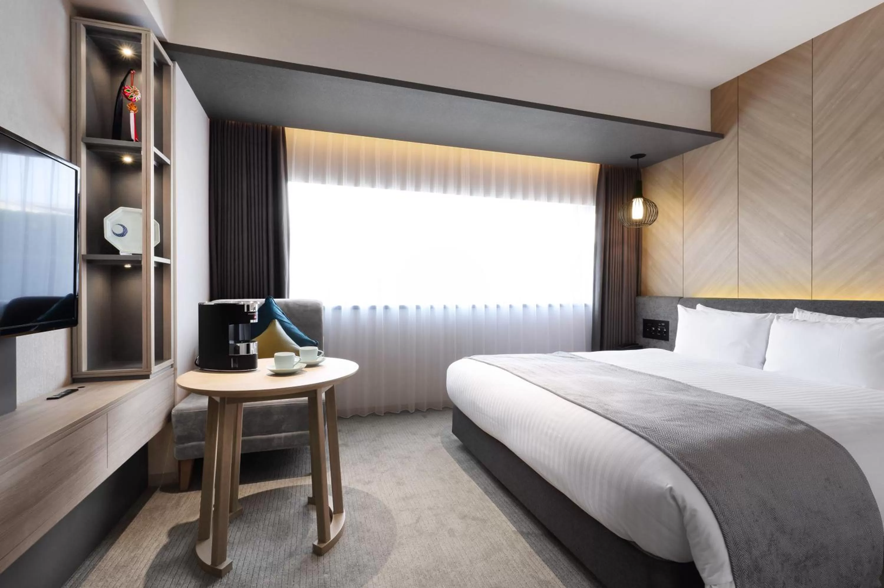 Photo of the whole room, Bed in Solaria Nishitetsu Hotel Fukuoka