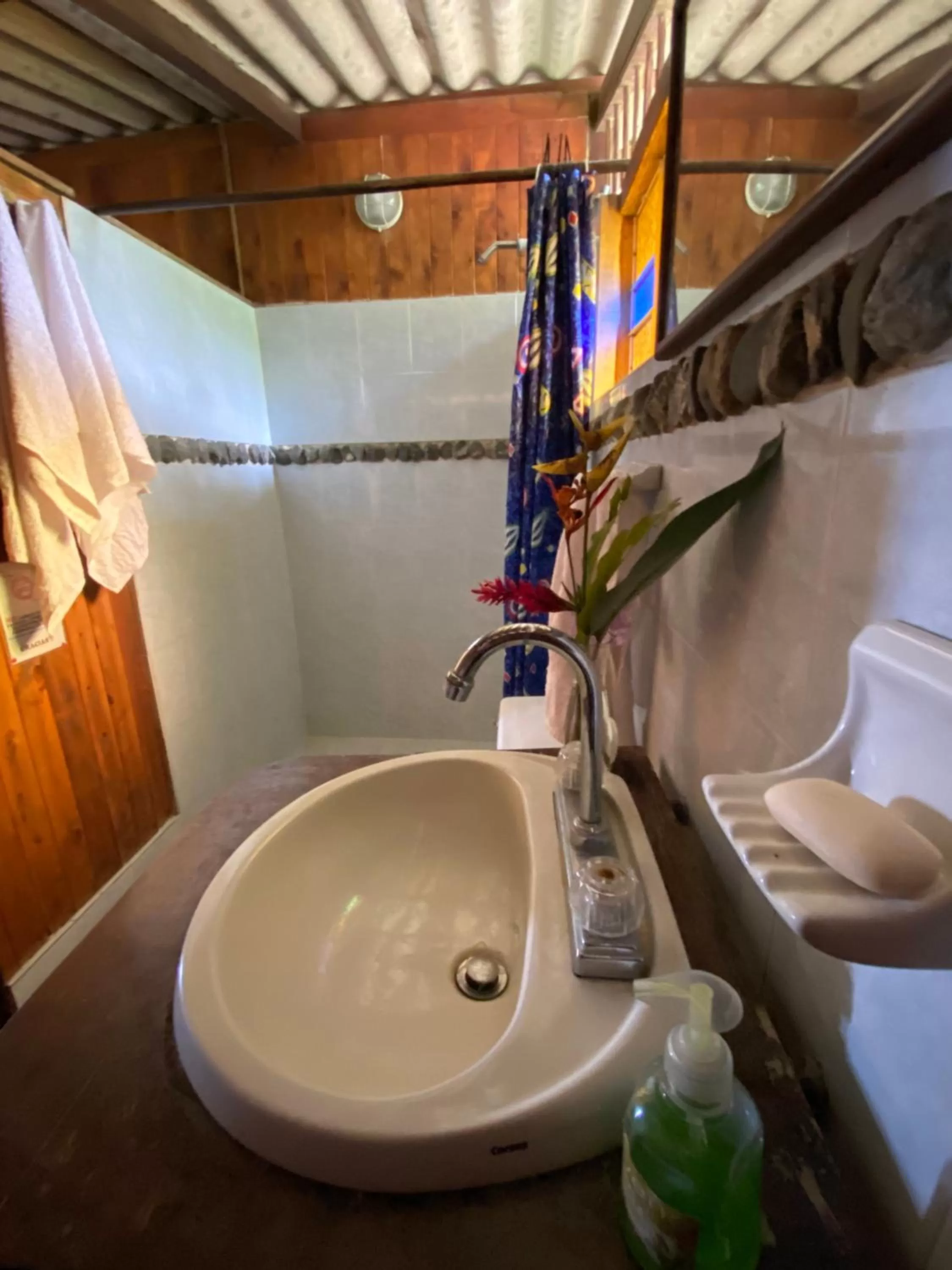 Shower, Bathroom in Posada Turística Rocas De Cabo Marzo