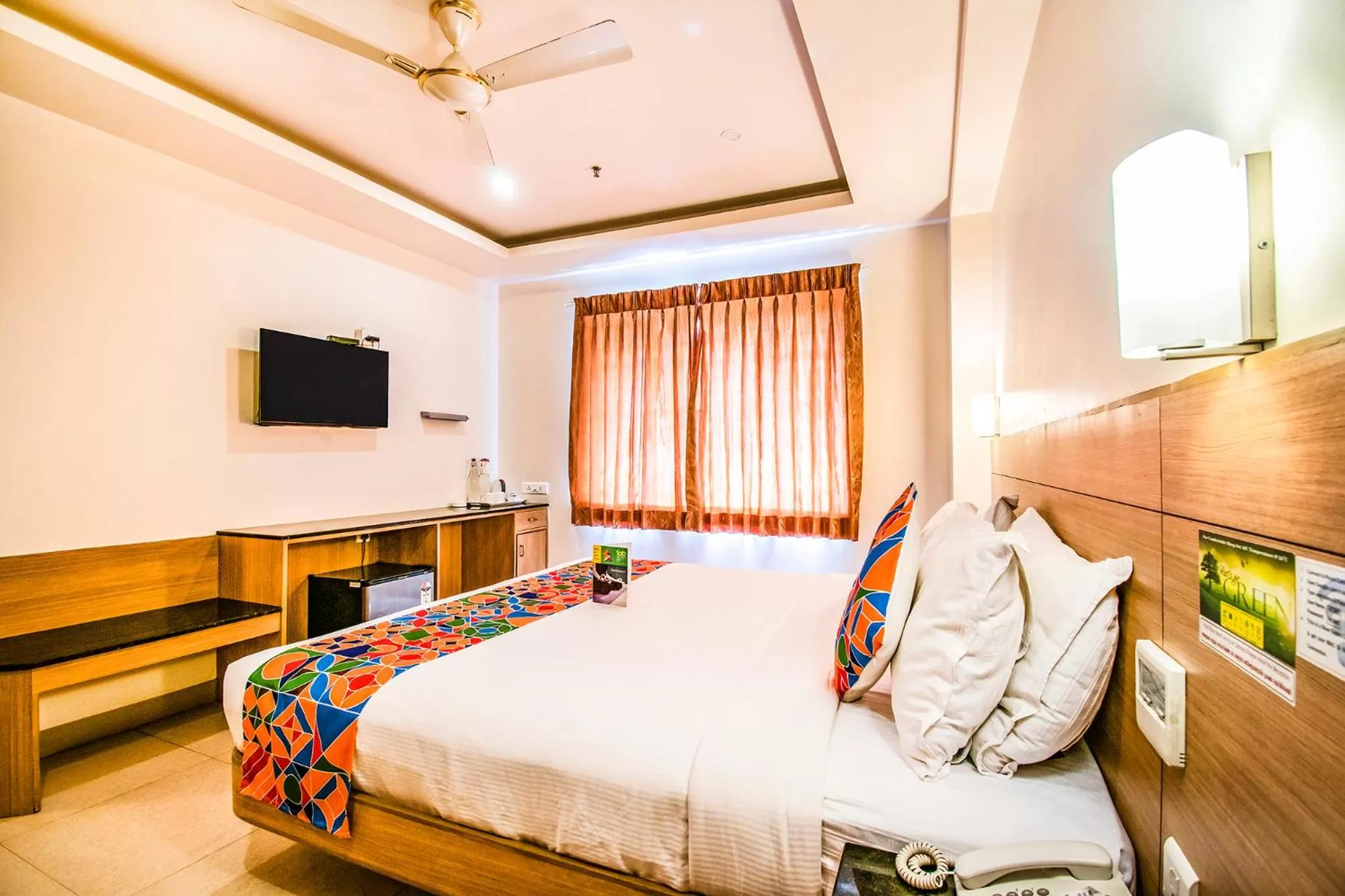 Bedroom, Bed in FabHotel Prime Royal Castle Gandhipuram