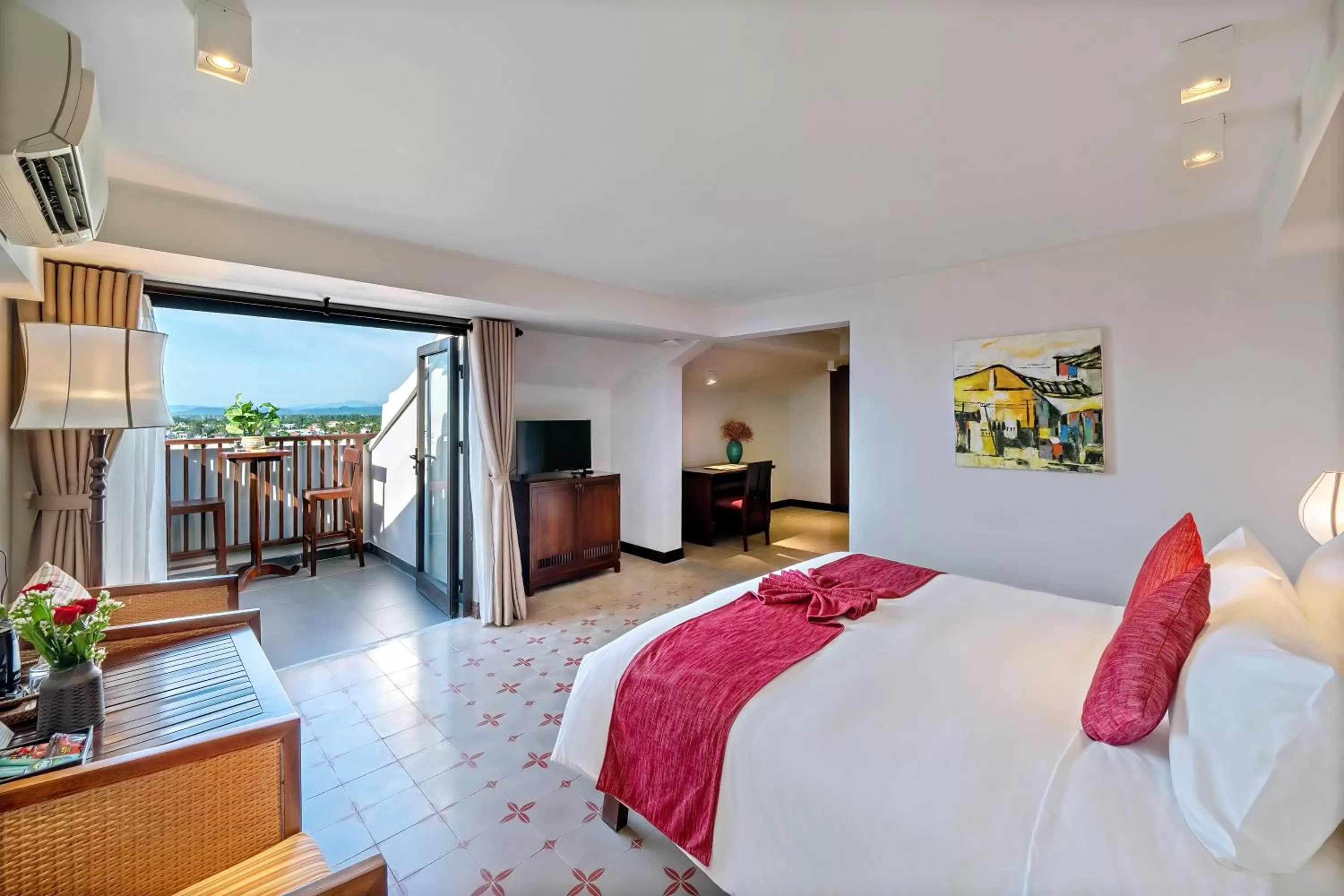 View (from property/room), Bed in RiverTown Hoi An Resort & Spa