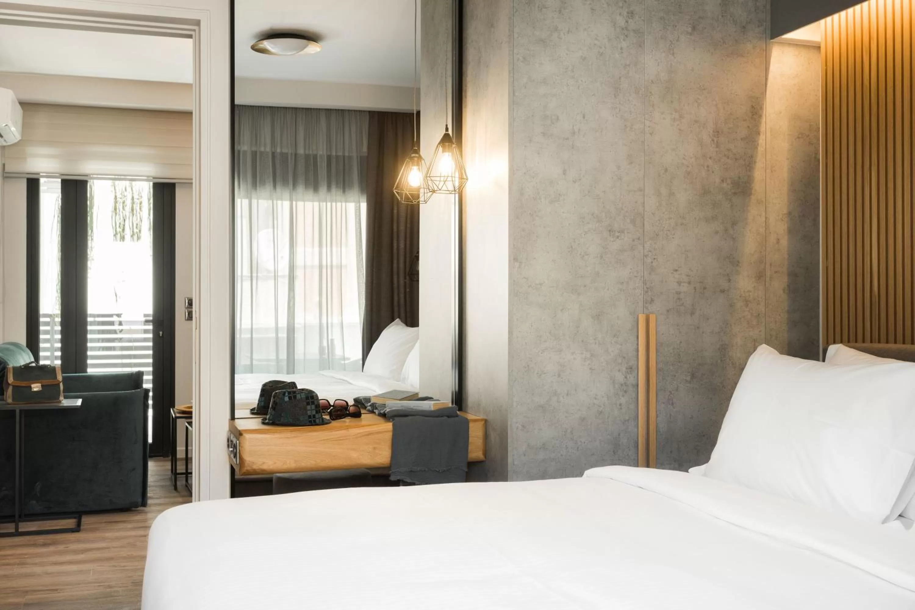 Bed in LUX&EASY Athens Downtown Apartments