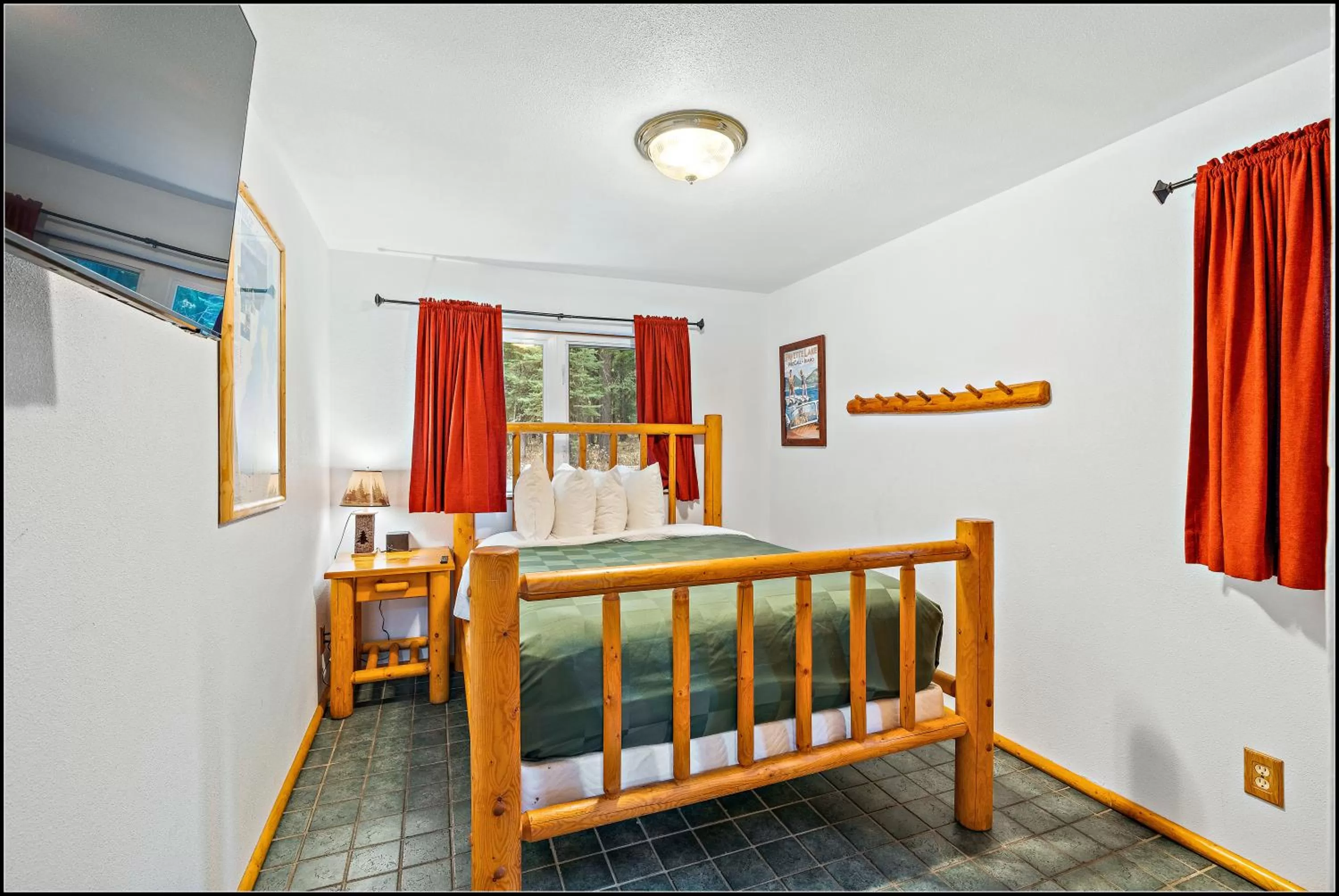 Bed in Brundage Bungalows