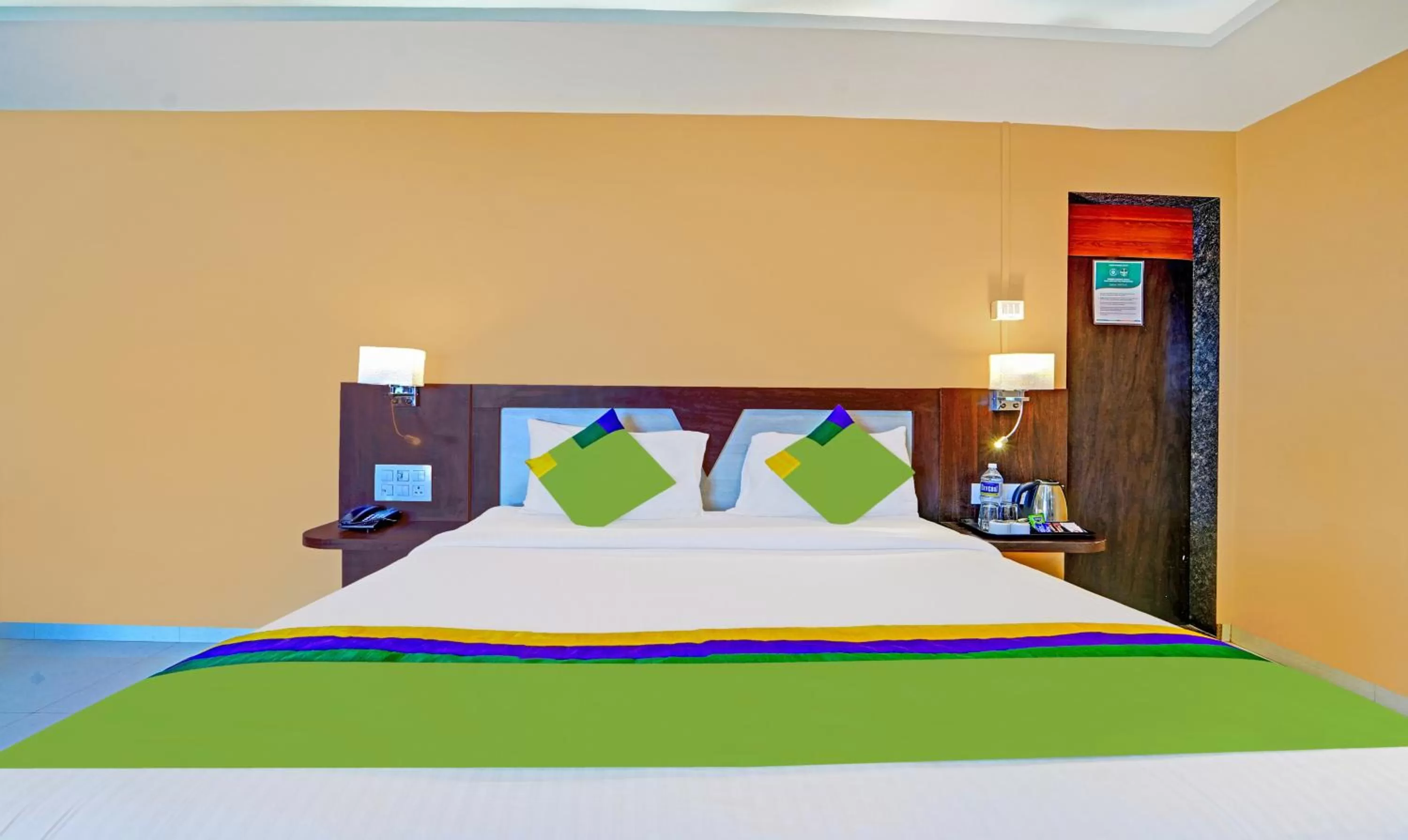 Bedroom, Bed in Treebo Vhyomaan Resort With Swimming Pool