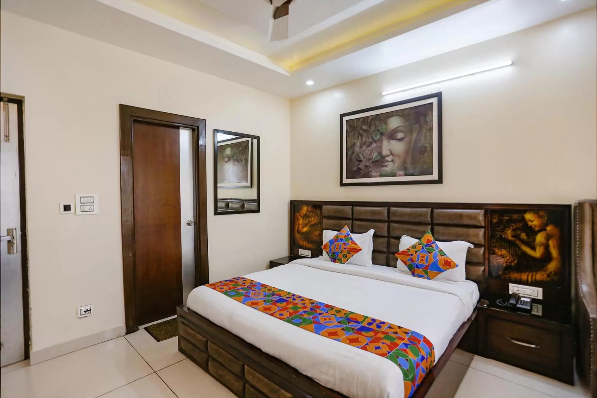 Bed in FabHotel Winter Line Inn