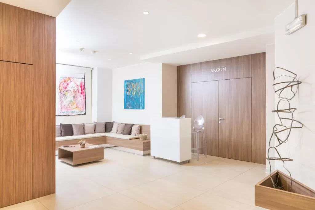 Lobby or reception in Helios Hotel